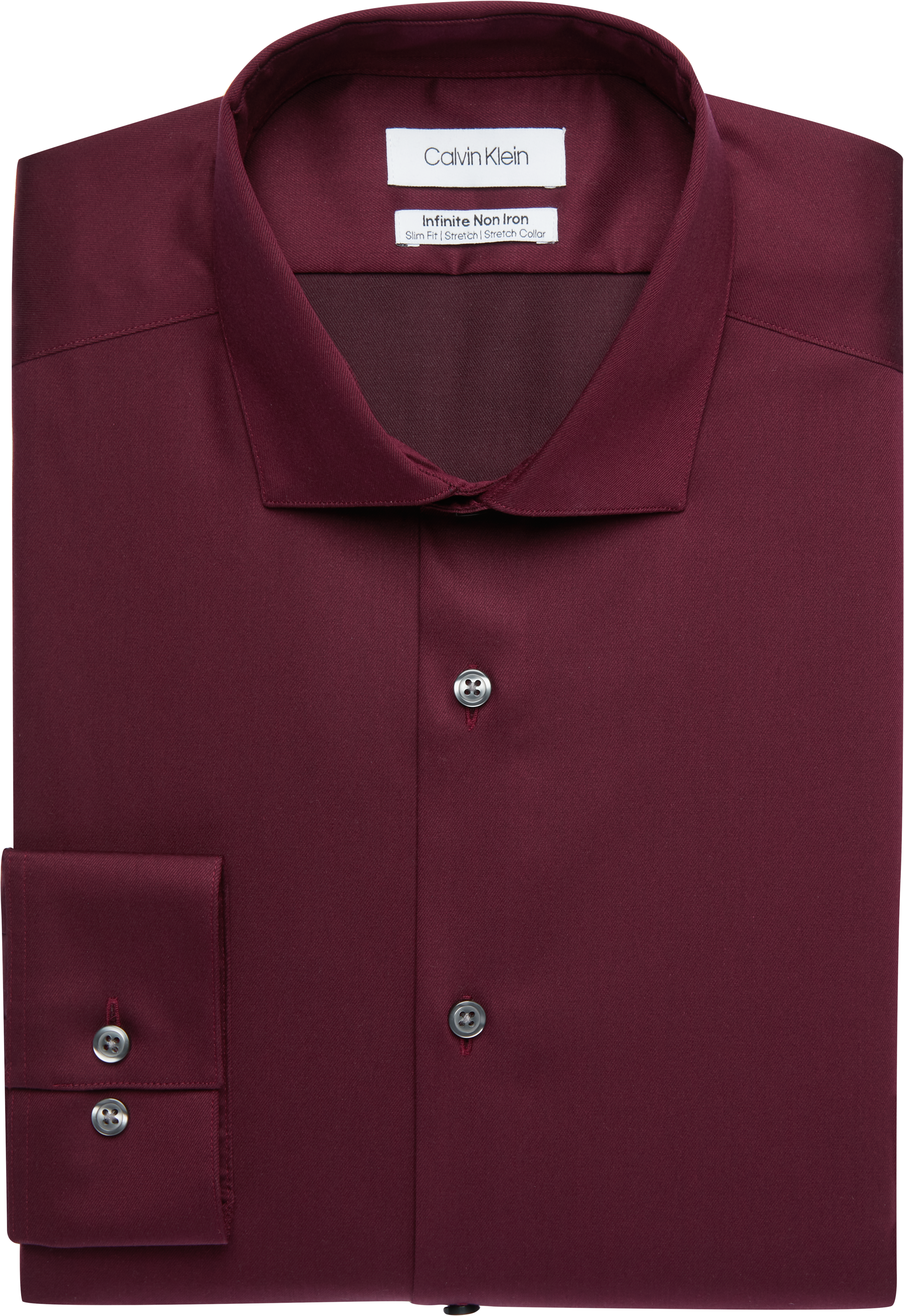 white and burgundy dress shirt