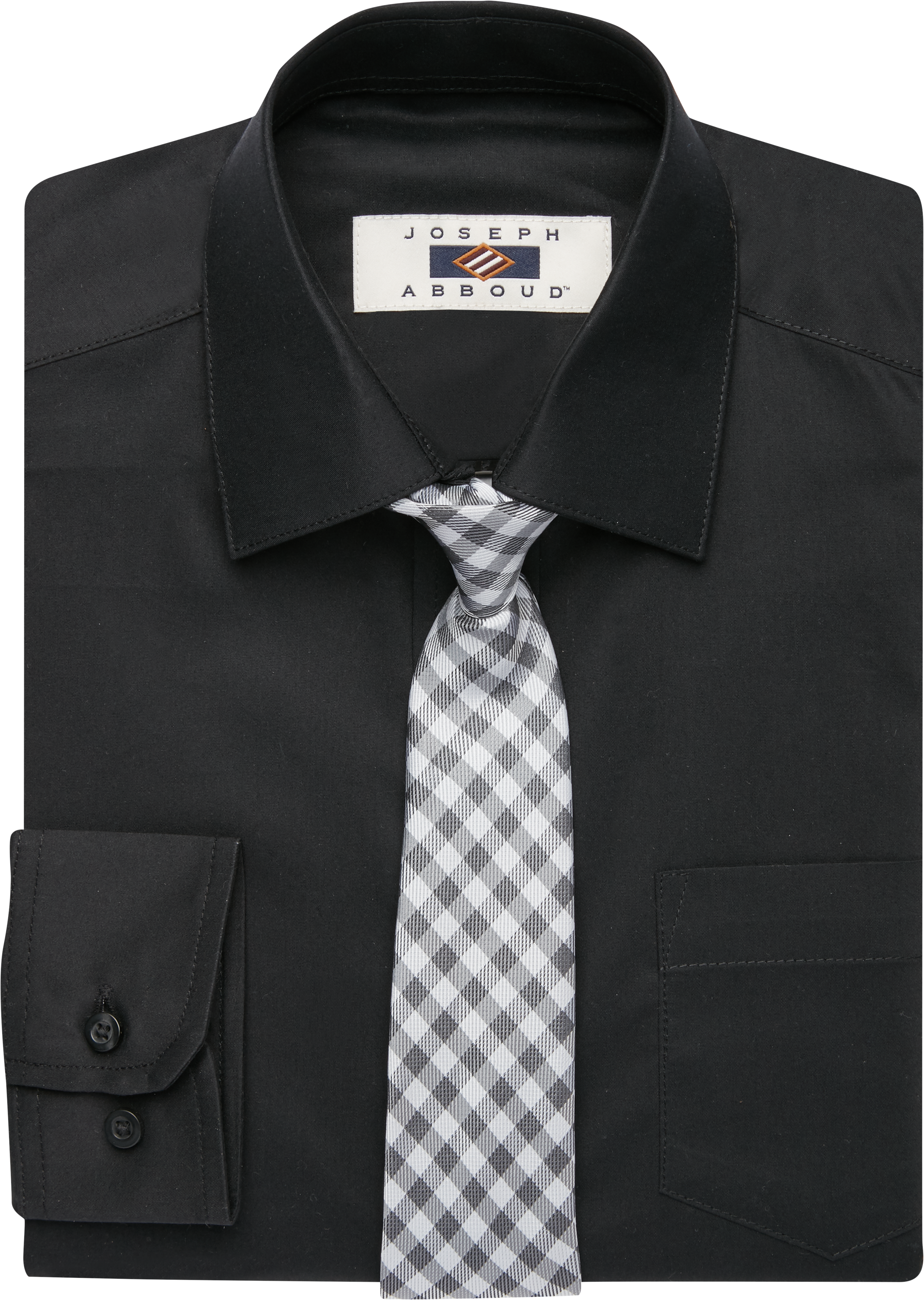 boys black and white dress shirt