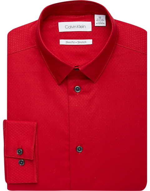 Introducir 60+ imagen calvin klein red dress shirt