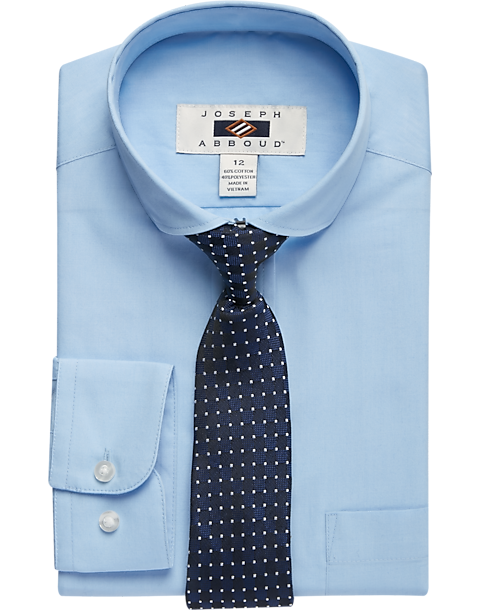 Joseph Abboud Boys Blue Dress Shirt & Tie Set