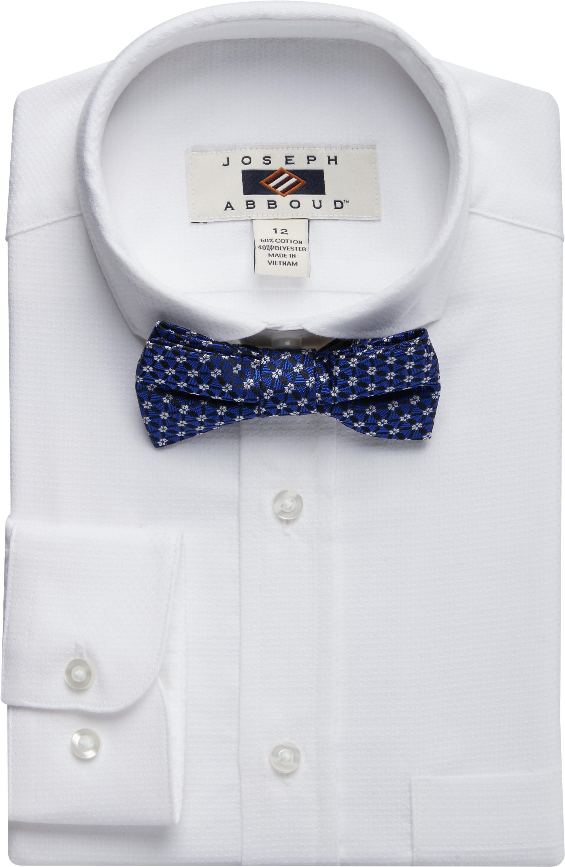 Joseph Abboud Boys White Dress Shirt & Bow Tie Set - Men's Clothing ...