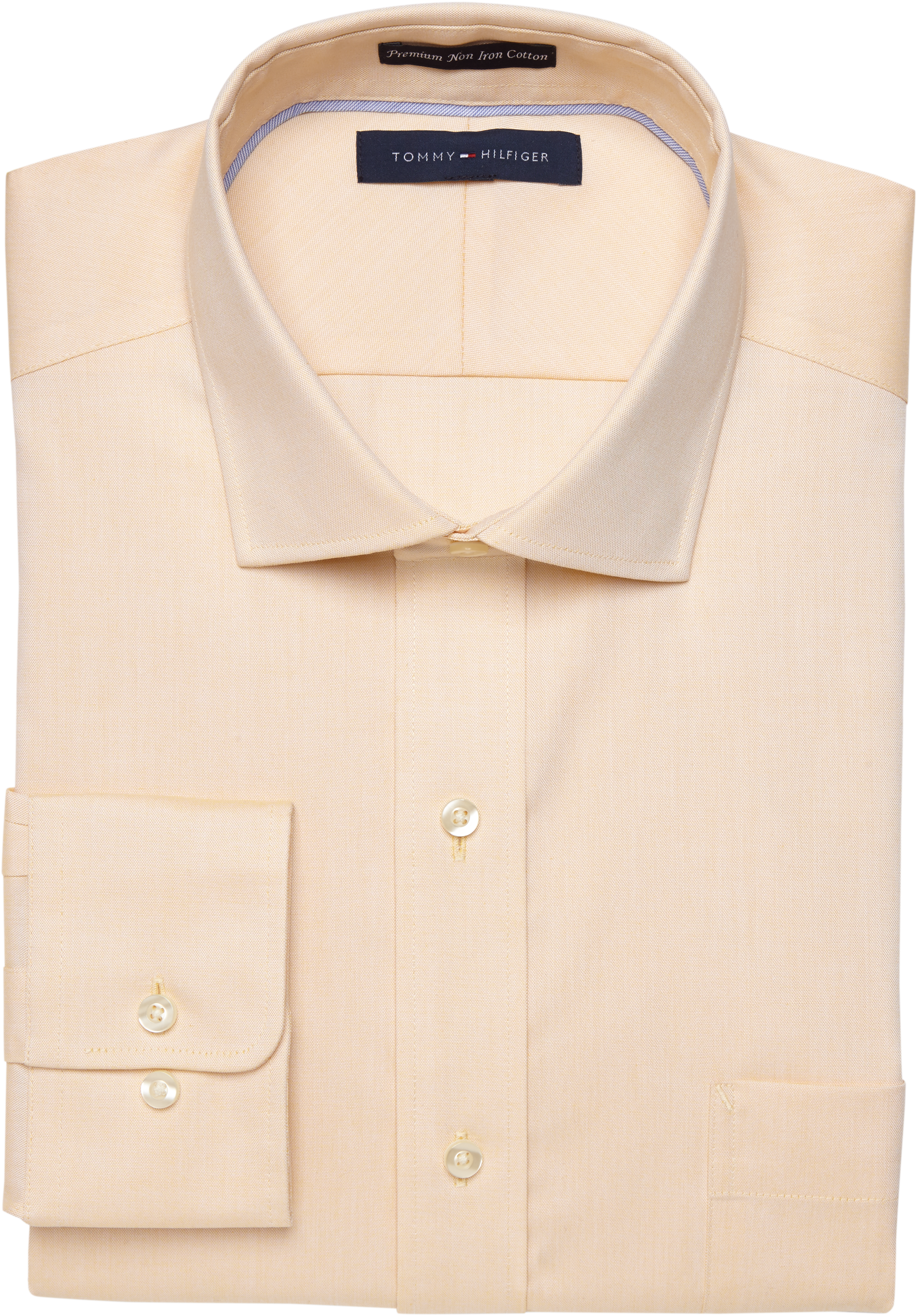 tommy hilfiger yellow dress shirt