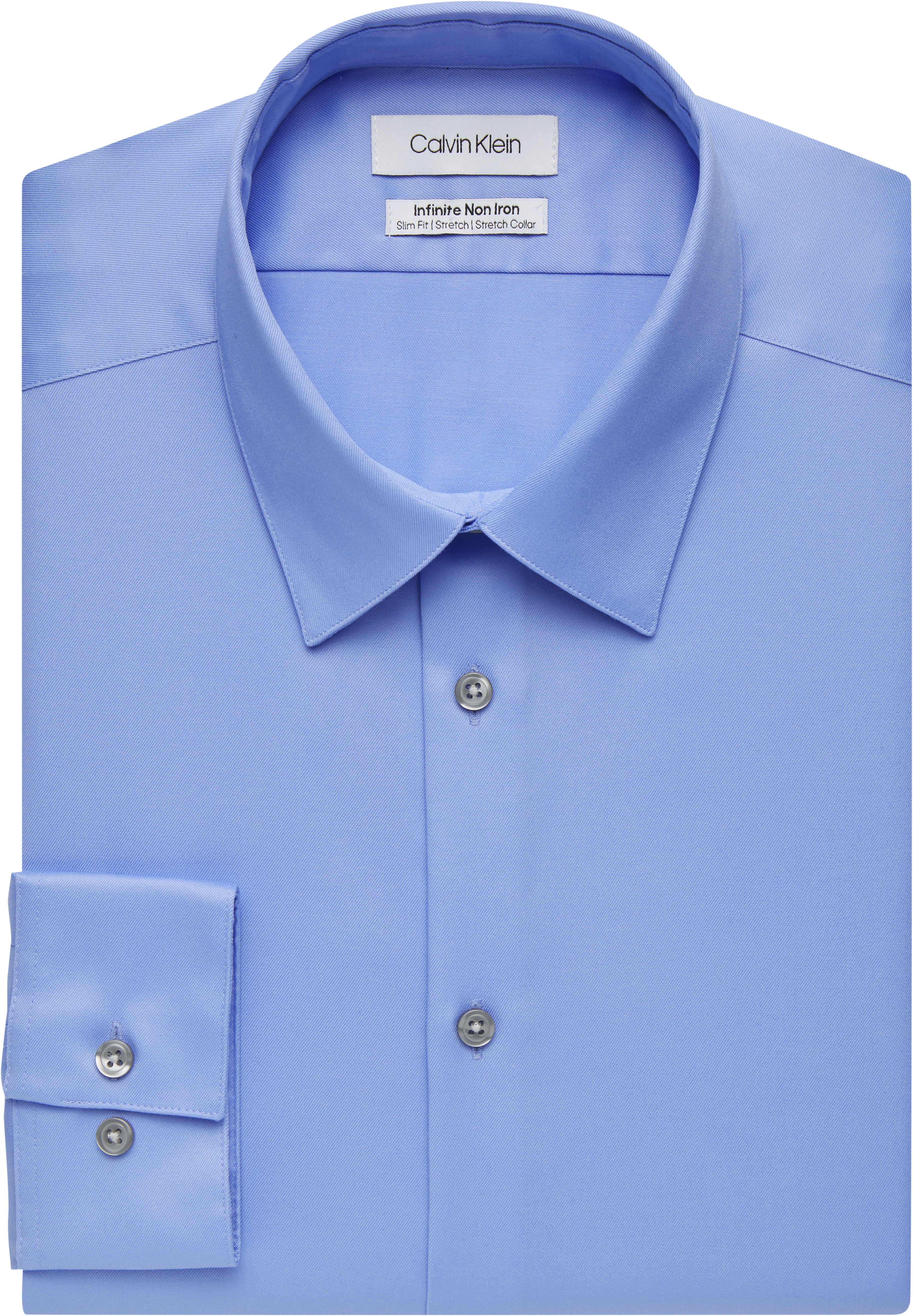 Calvin Klein Infinite Non-Iron Slim Fit Dress Shirt, Light Blue - Men's  Featured | Men's Wearhouse