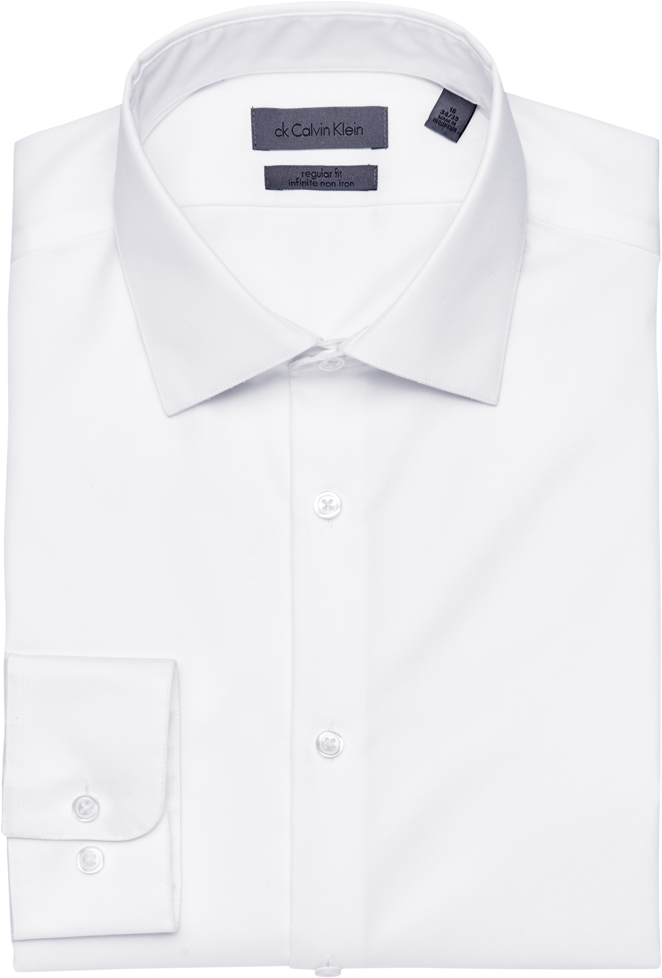 Calvin Klein Infinite Non-Iron Modern Fit White Stretch Dress Shirt ...