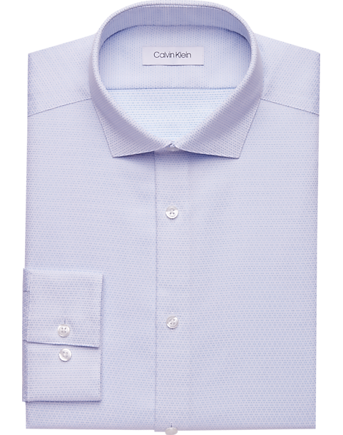 Calvin Klein Pale Blue Slim Fit Dress Shirt - Men's Sale | Men's Wearhouse
