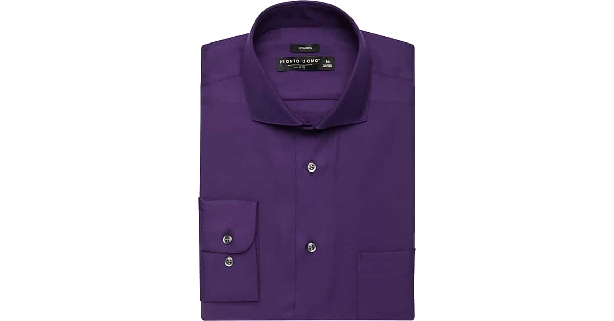 Pronto Uomo Dark Purple Dress Shirt Men's Sale Men's Wearhouse