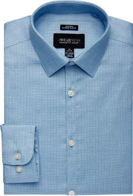 Awearness Kenneth Cole Light Blue Extreme Slim Fit Dress Shirt - Men's ...