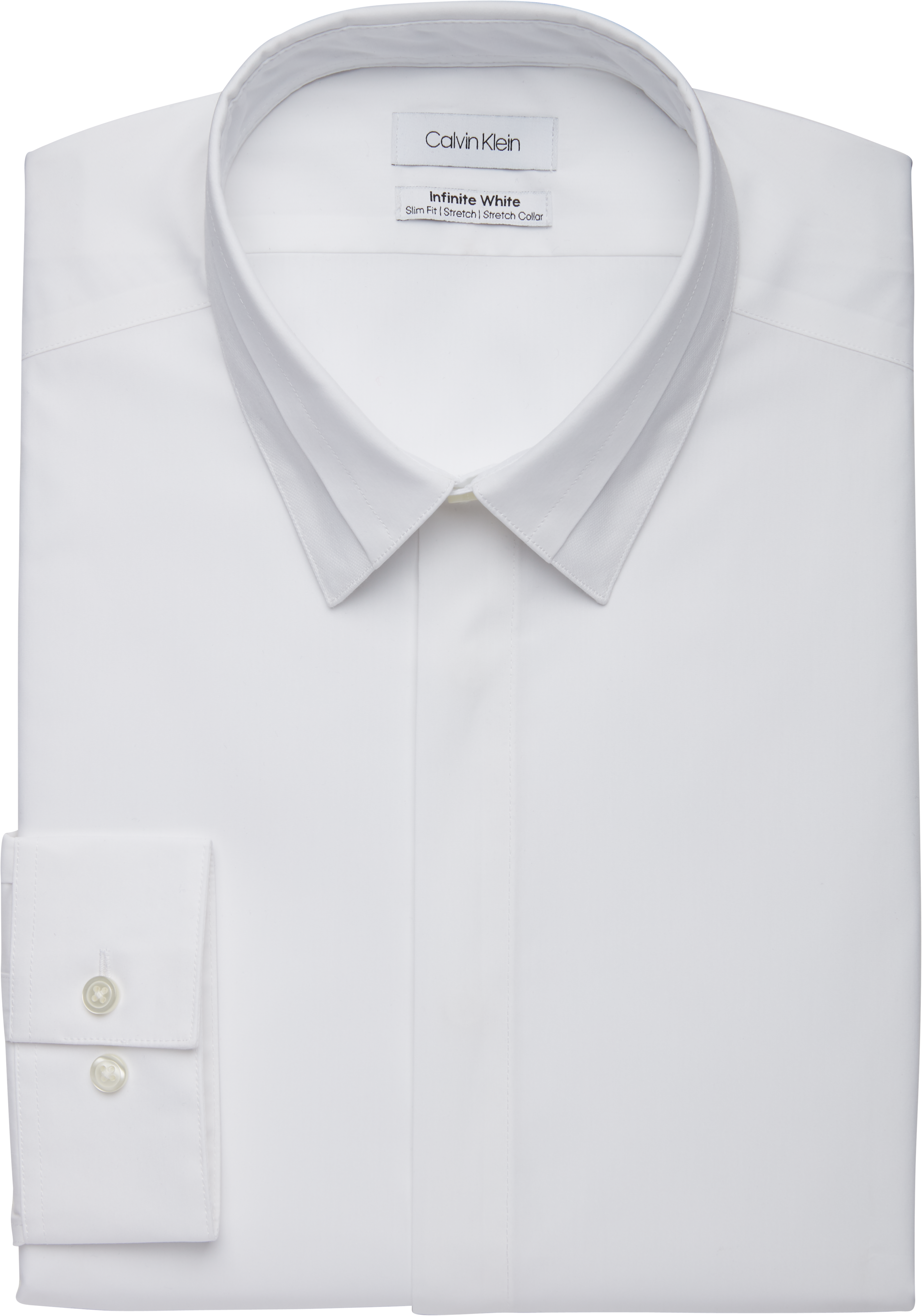 white no collar dress shirt