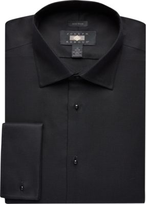 Joseph Abboud Black French Cuff Formal Dress Shirt - Men's Sale | Men's ...
