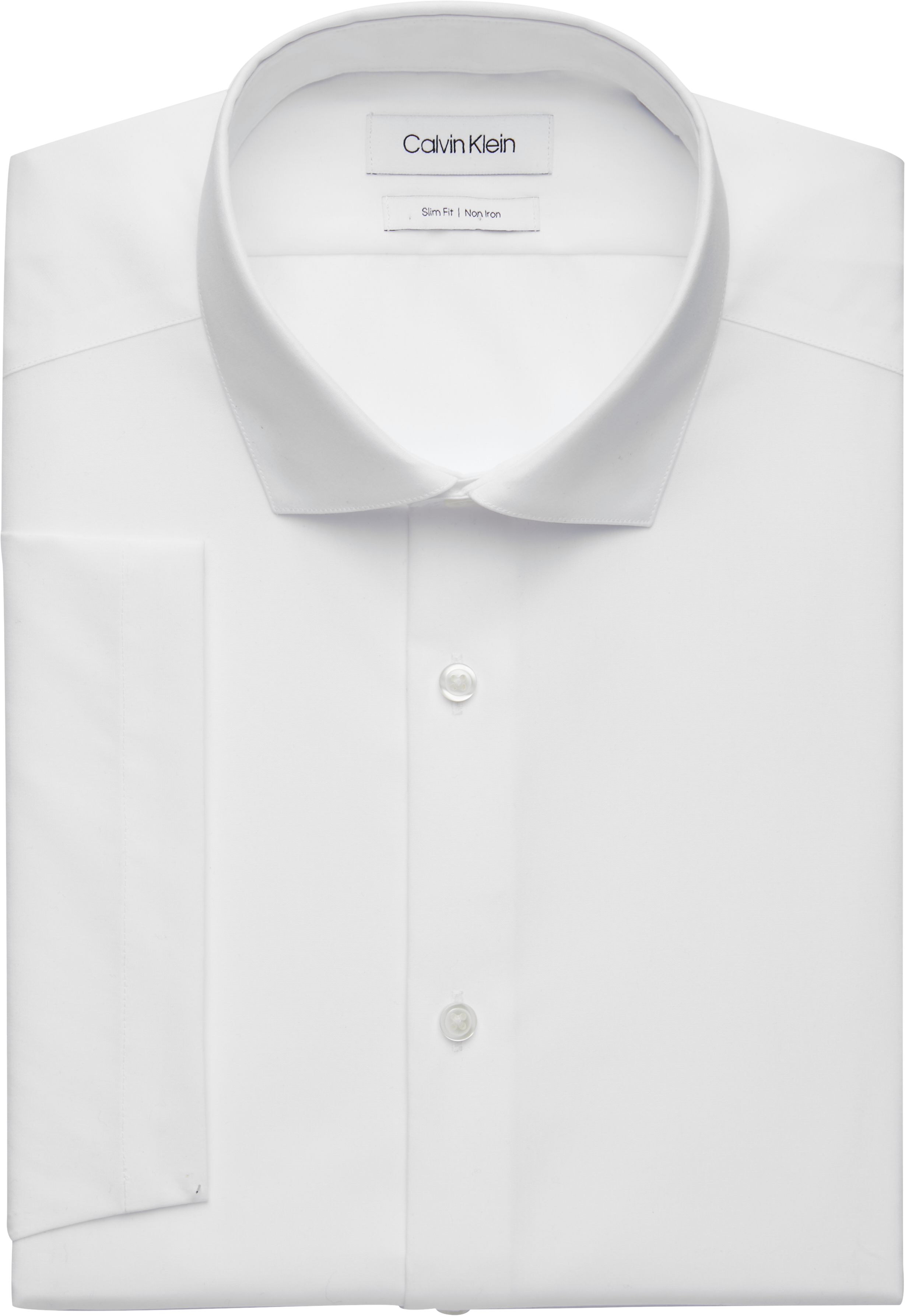 Calvin Klein White Slim Fit Short Sleeve Dress Shirt - Men's Sale | Men's  Wearhouse