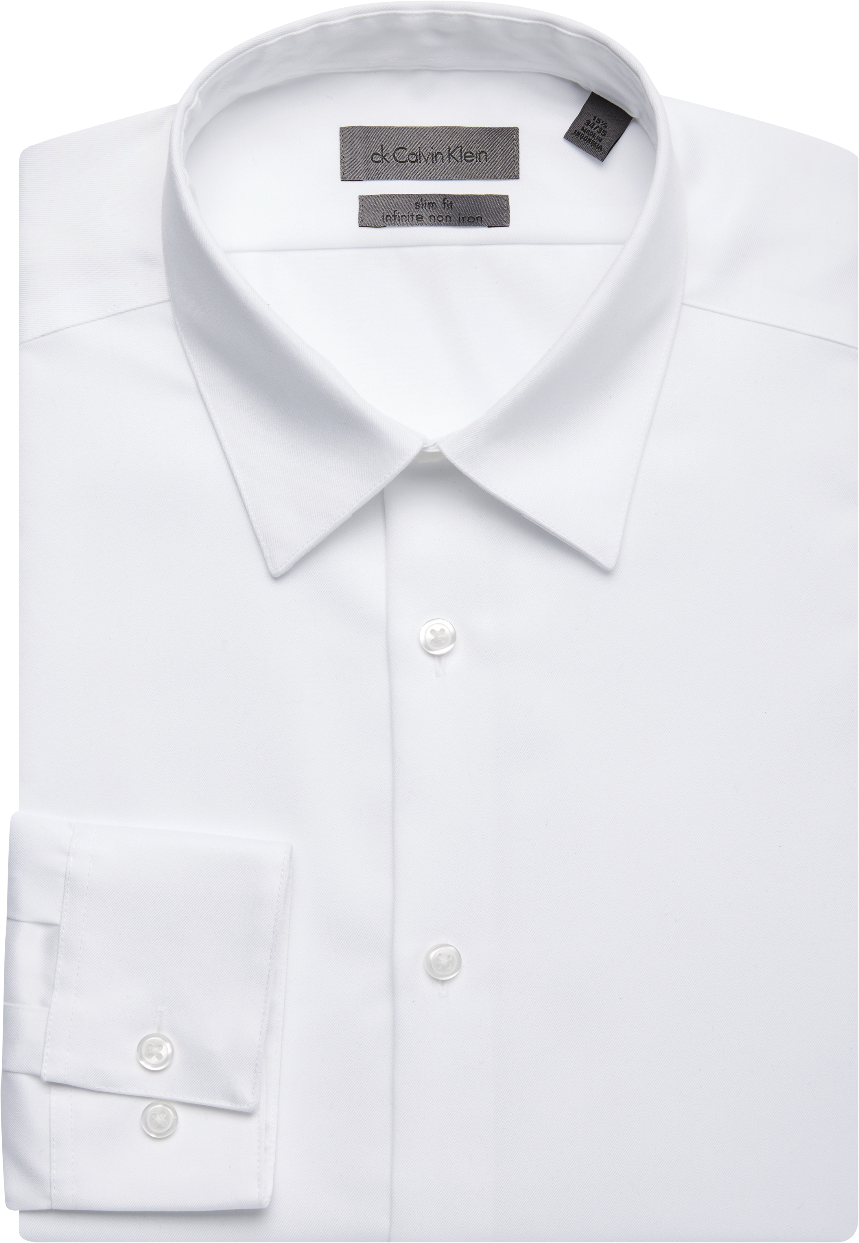 Calvin Klein Infinite White Non Iron Slim Fit Stretch Dress Shirt - Men ...