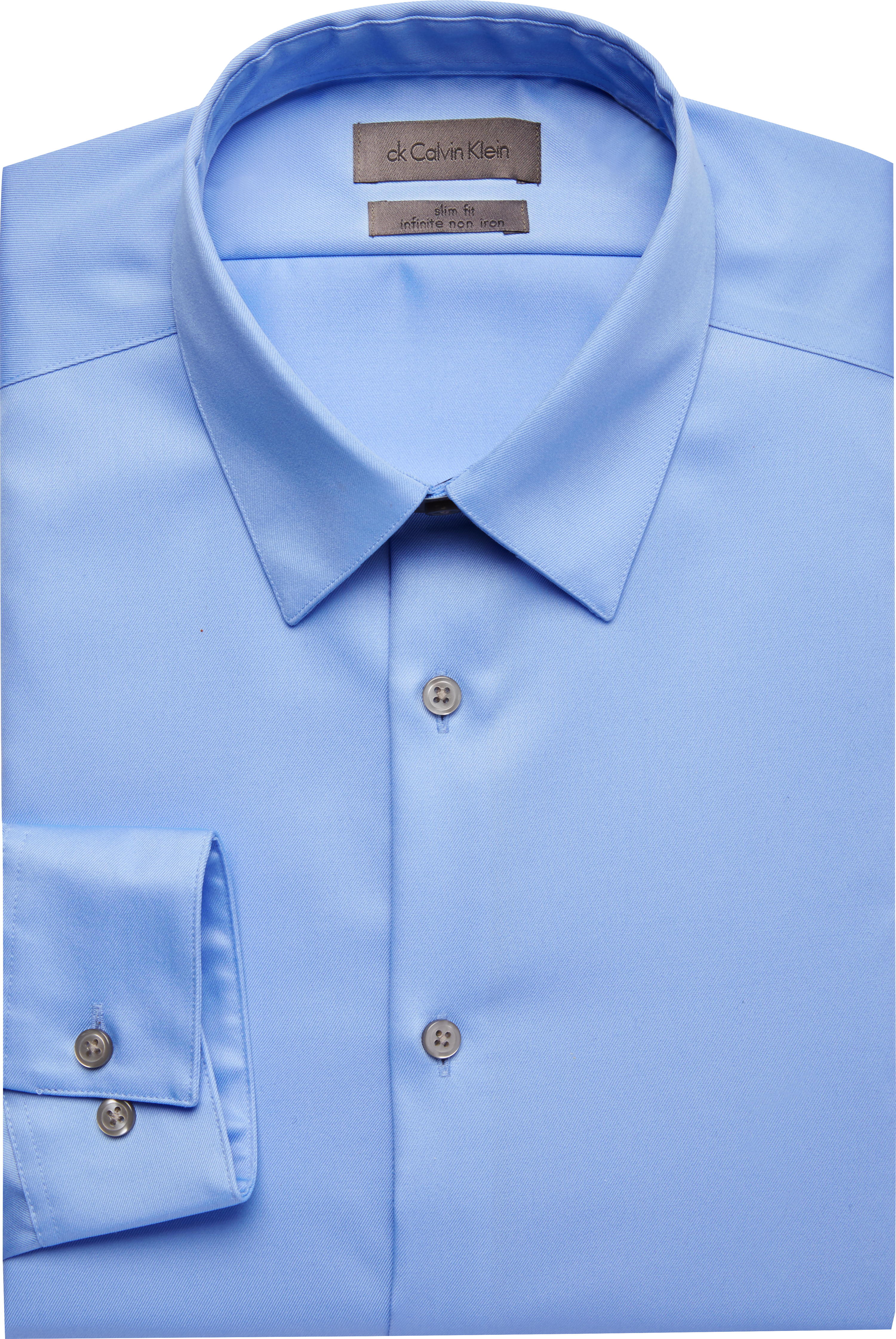Calvin Klein Infinite Blue Non Iron Slim Fit Stretch Dress Shirt - Men's  Sale | Men's Wearhouse
