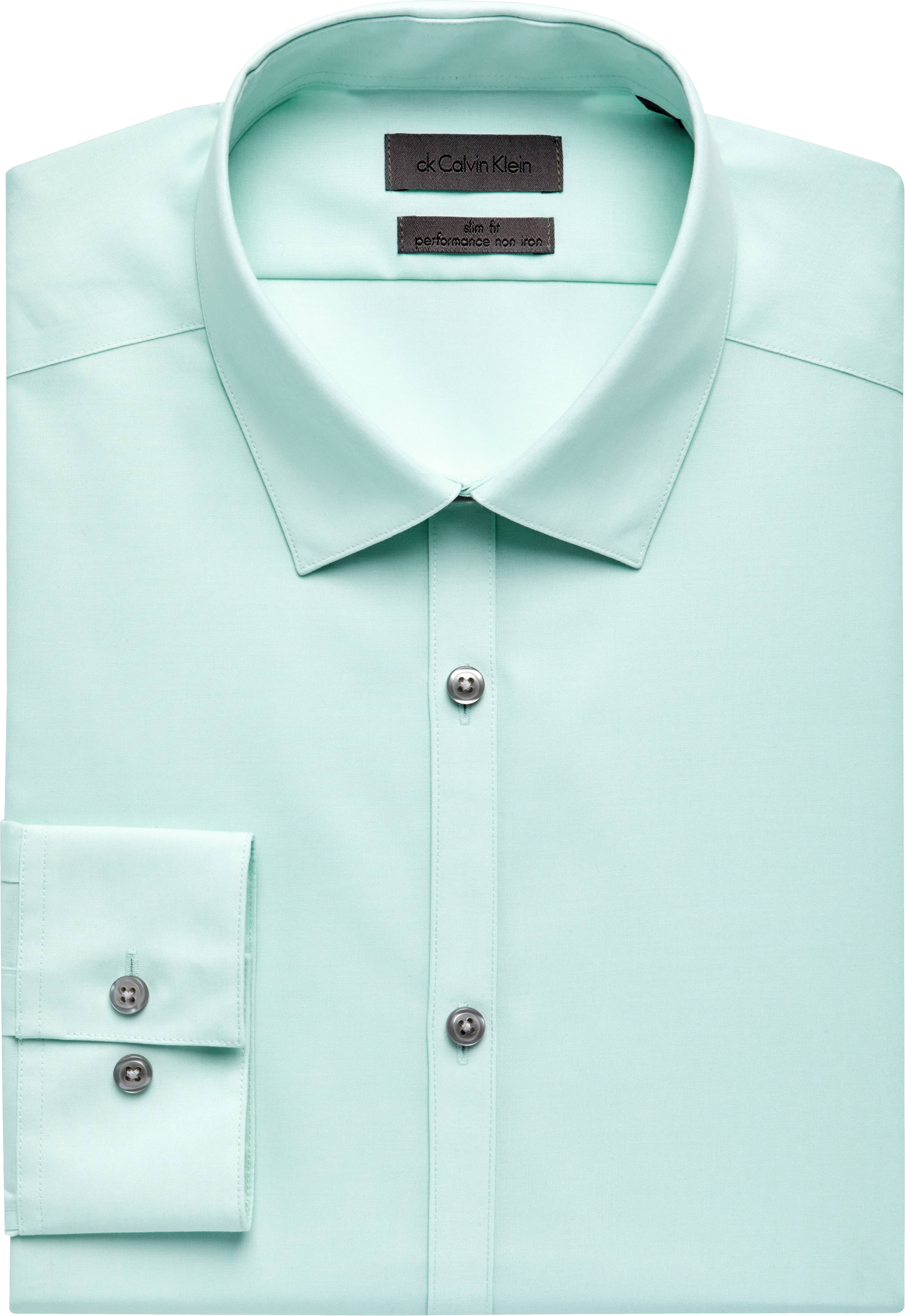 Calvin Klein Peppermint Green Slim Fit Dress Shirt - Men's Sale | Men's ...