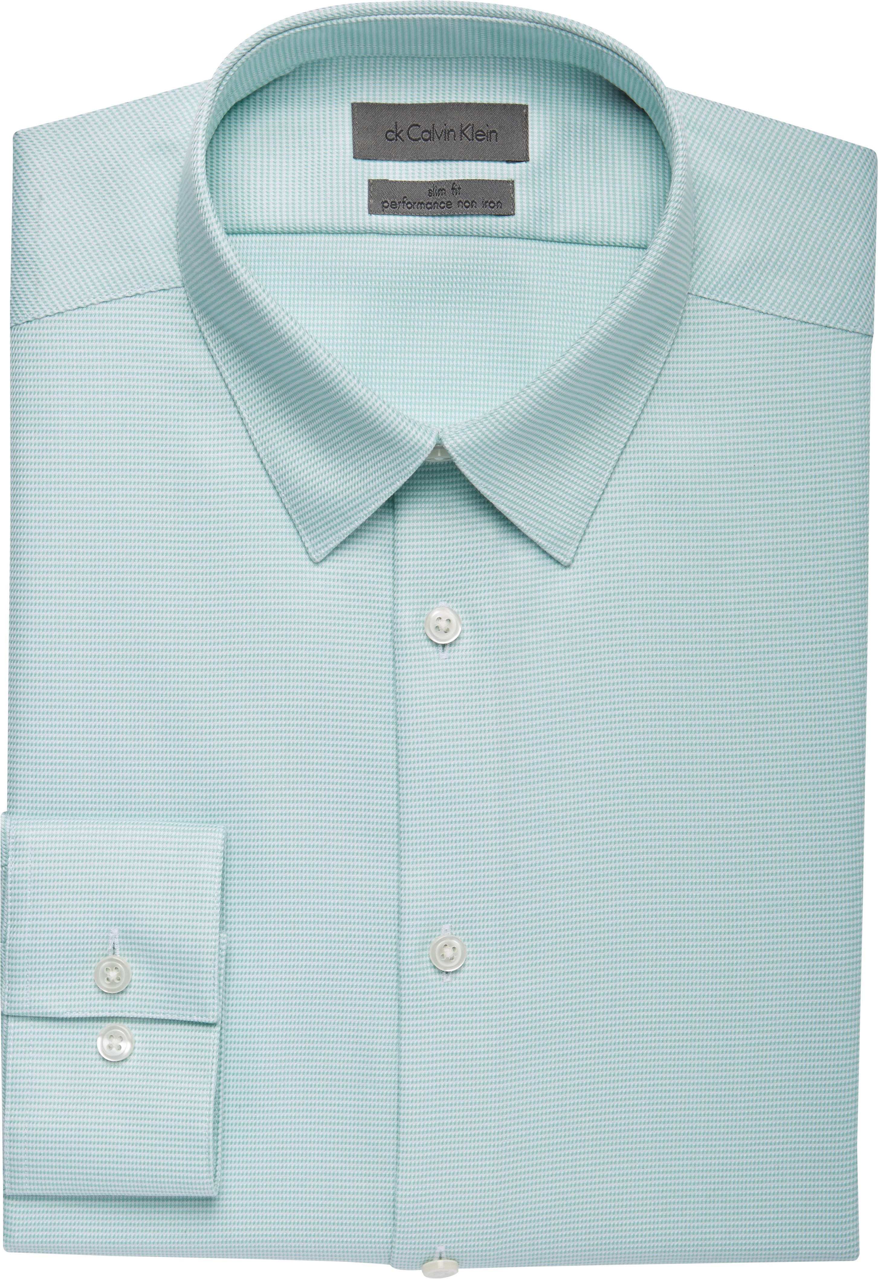Calvin Klein Spearmint Green Slim Fit Dress Shirt - Men's Sale | Men's ...