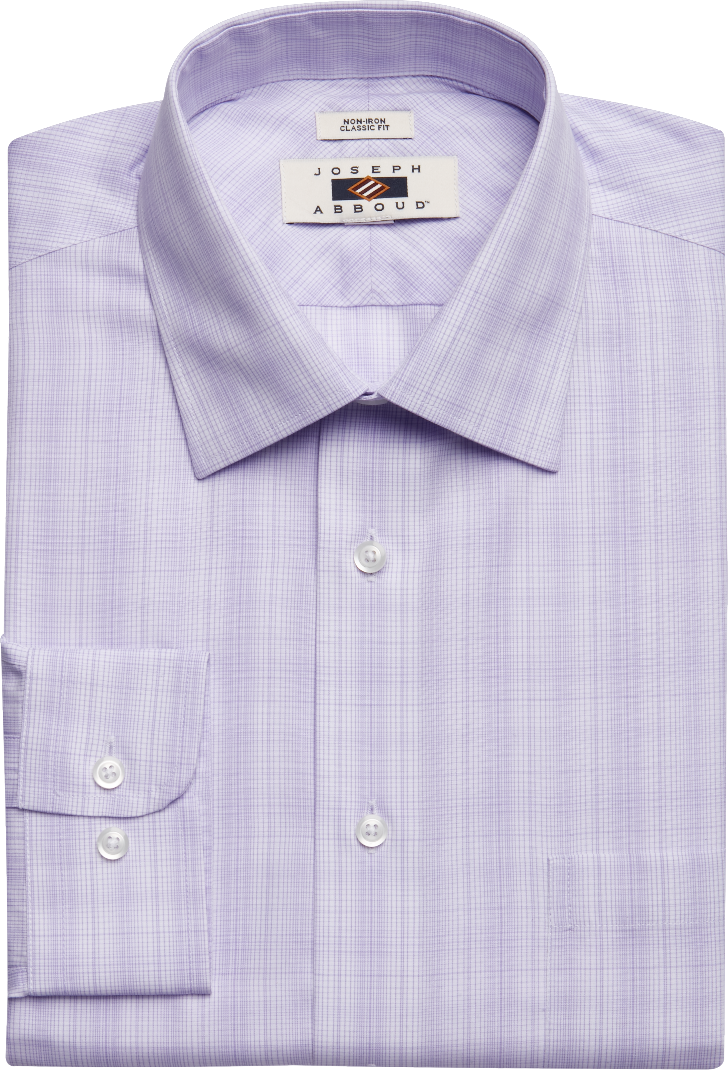 Joseph Abboud Purple Plaid Classic Fit Dress Shirt - Men's Sale | Men's ...