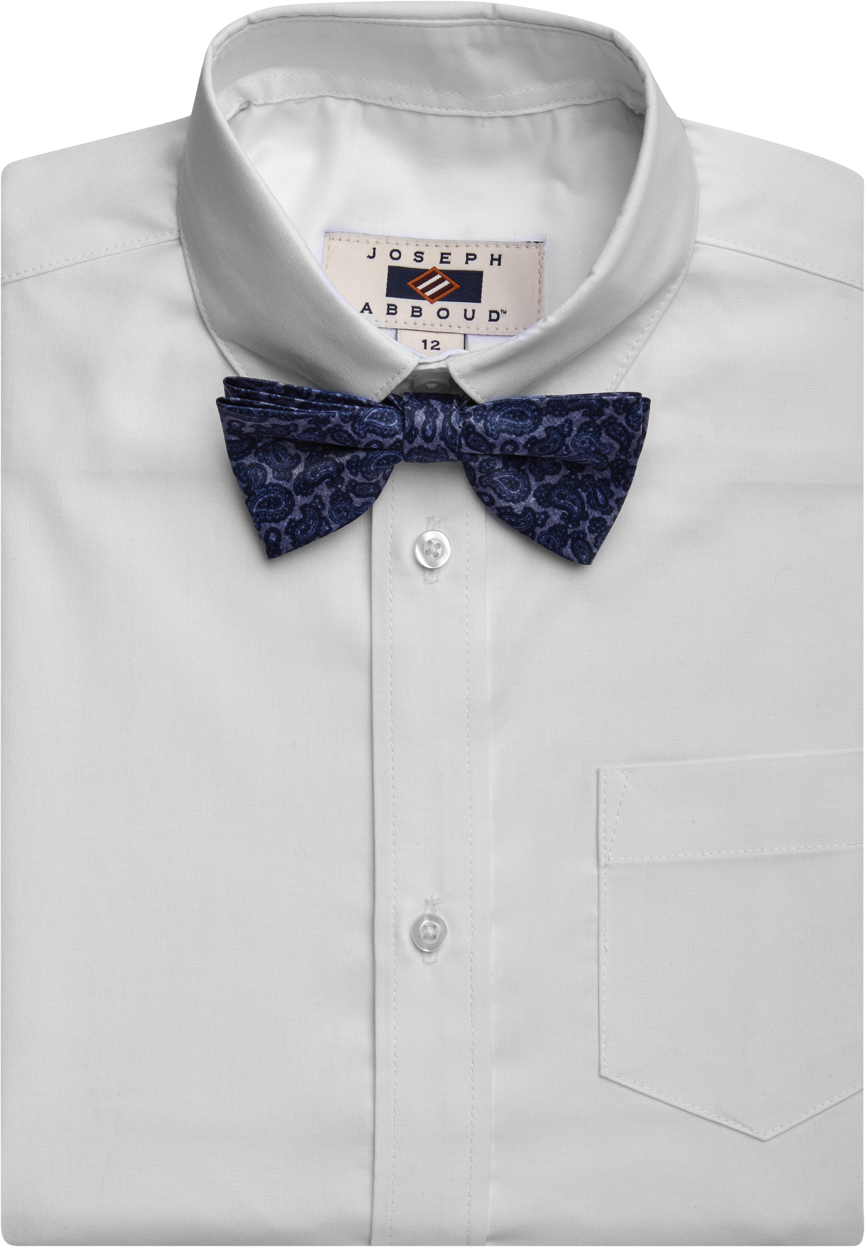Joseph Abboud Boys White Dress Shirt & Bow Tie Set - Men's Big & Tall ...