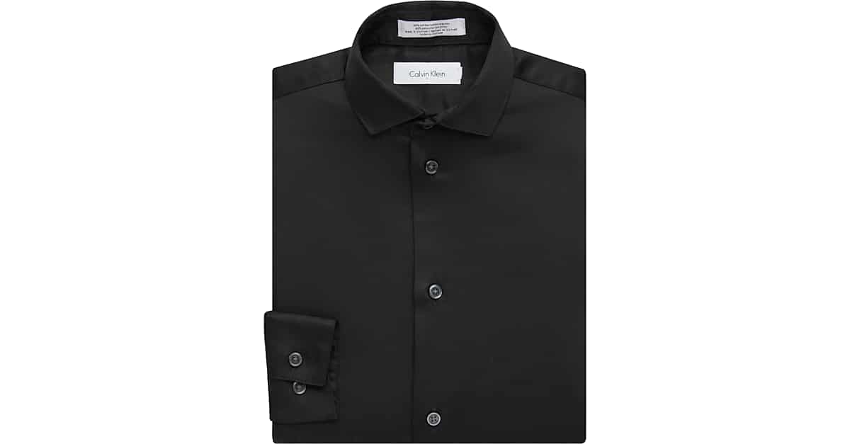 Calvin Klein Boys Black Dress Shirt - Men's HDN | Men's Wearhouse