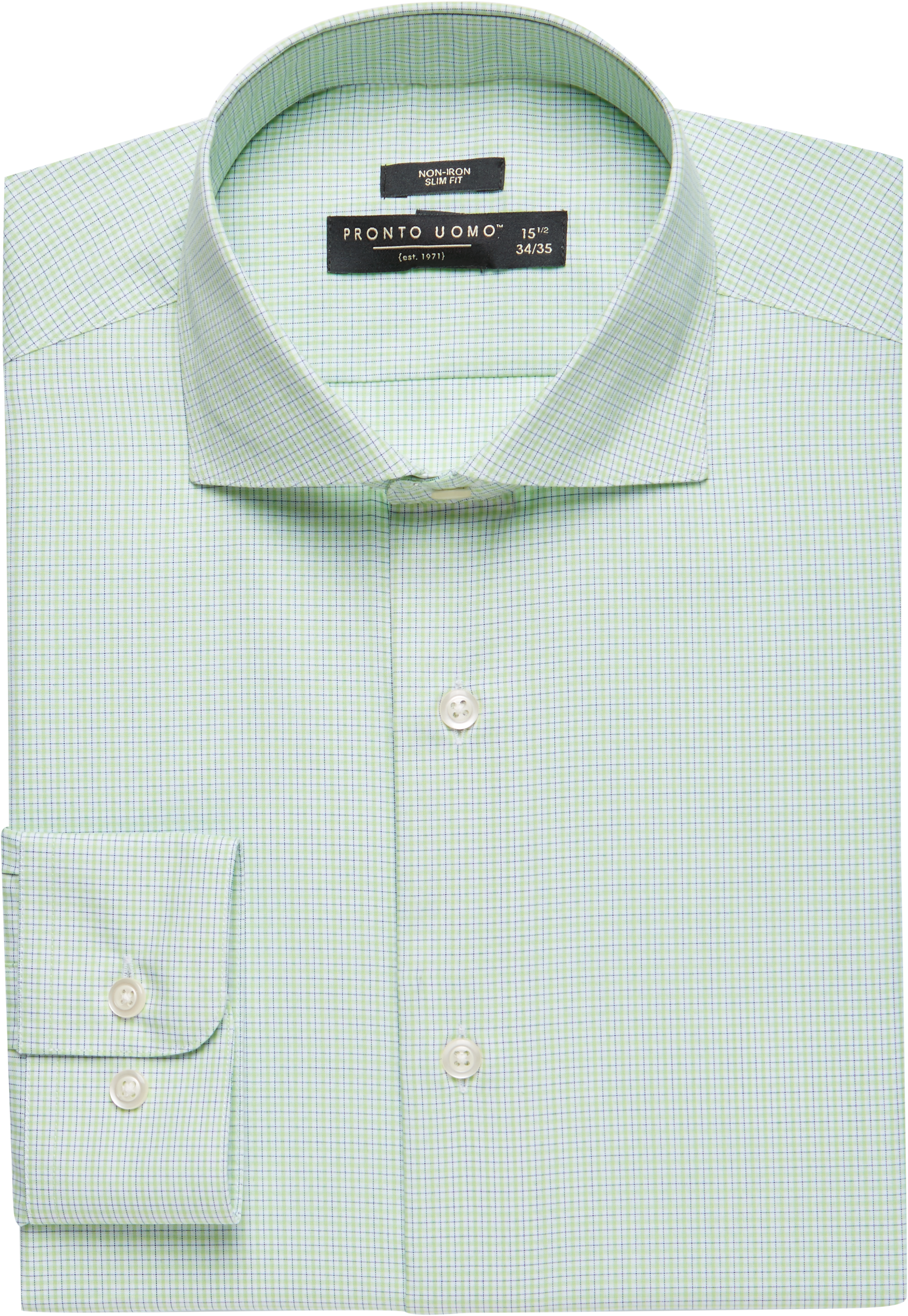 green slim fit dress shirt