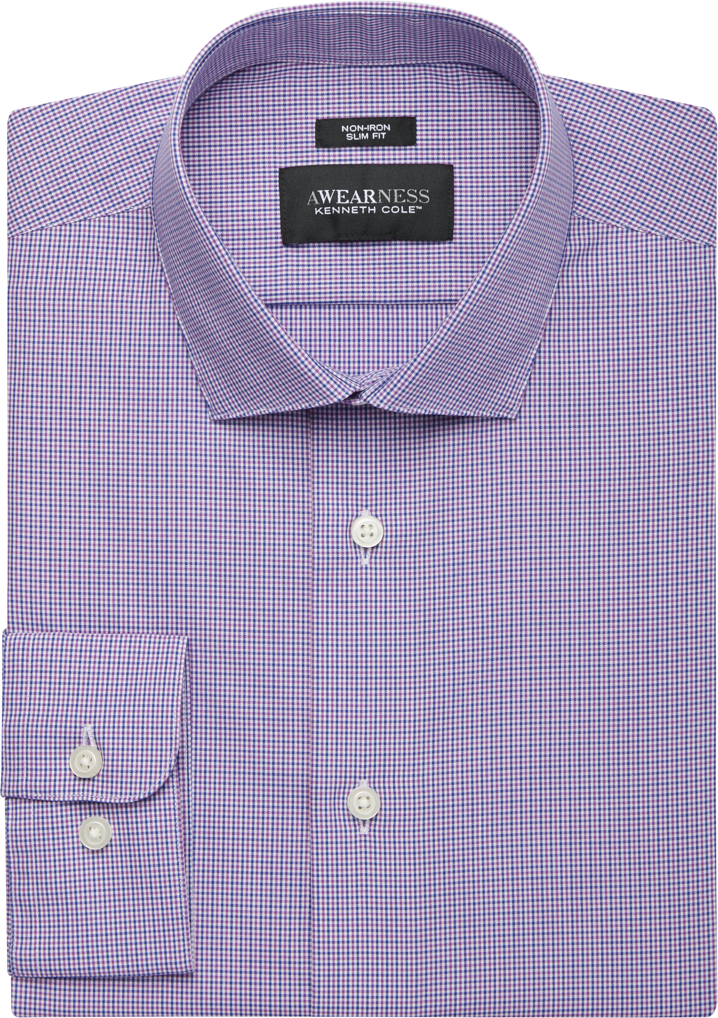 mens purple plaid dress shirt