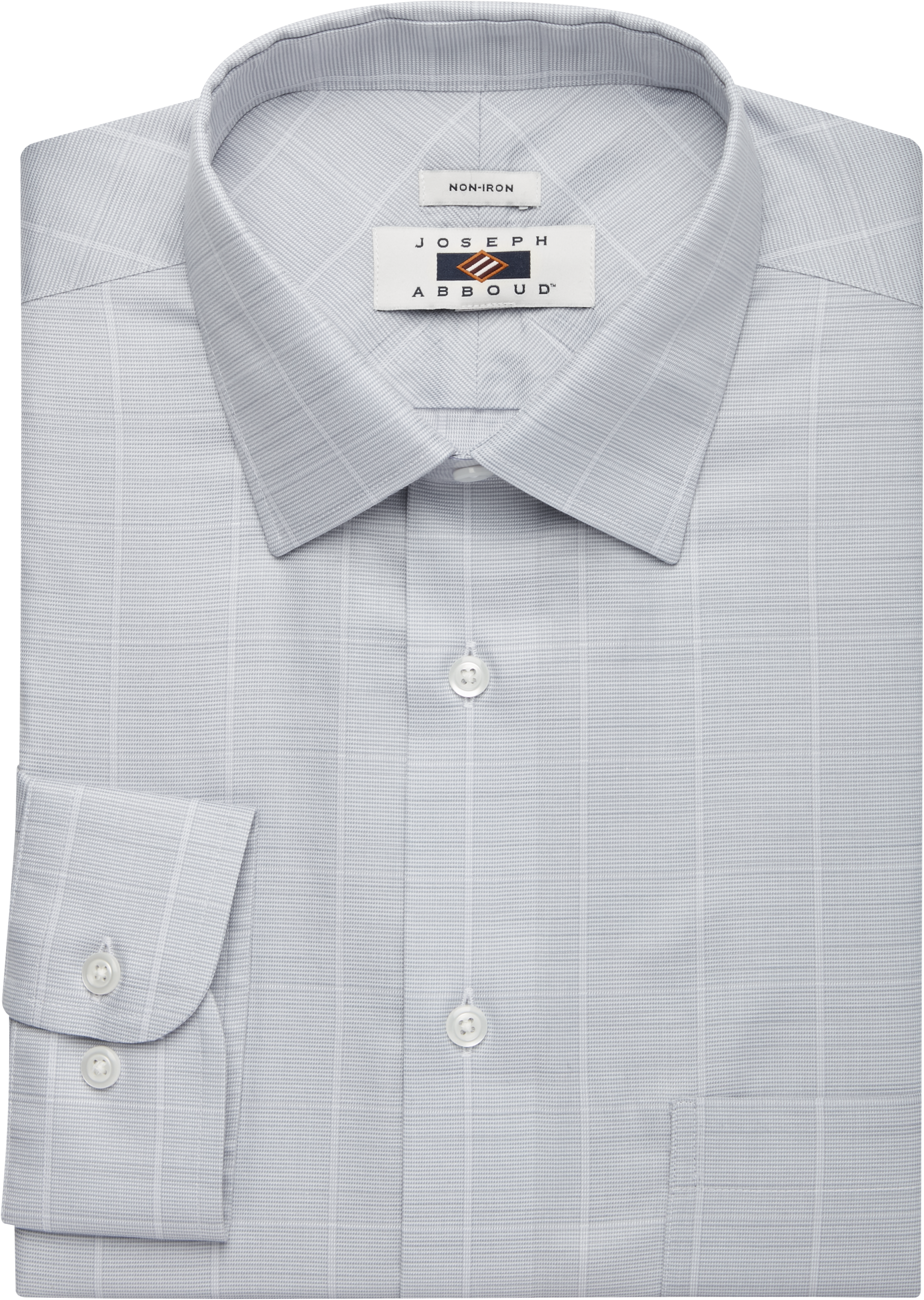 Joseph Abboud Light Gray Plaid Dress Shirt - Men's Sale | Men's Wearhouse