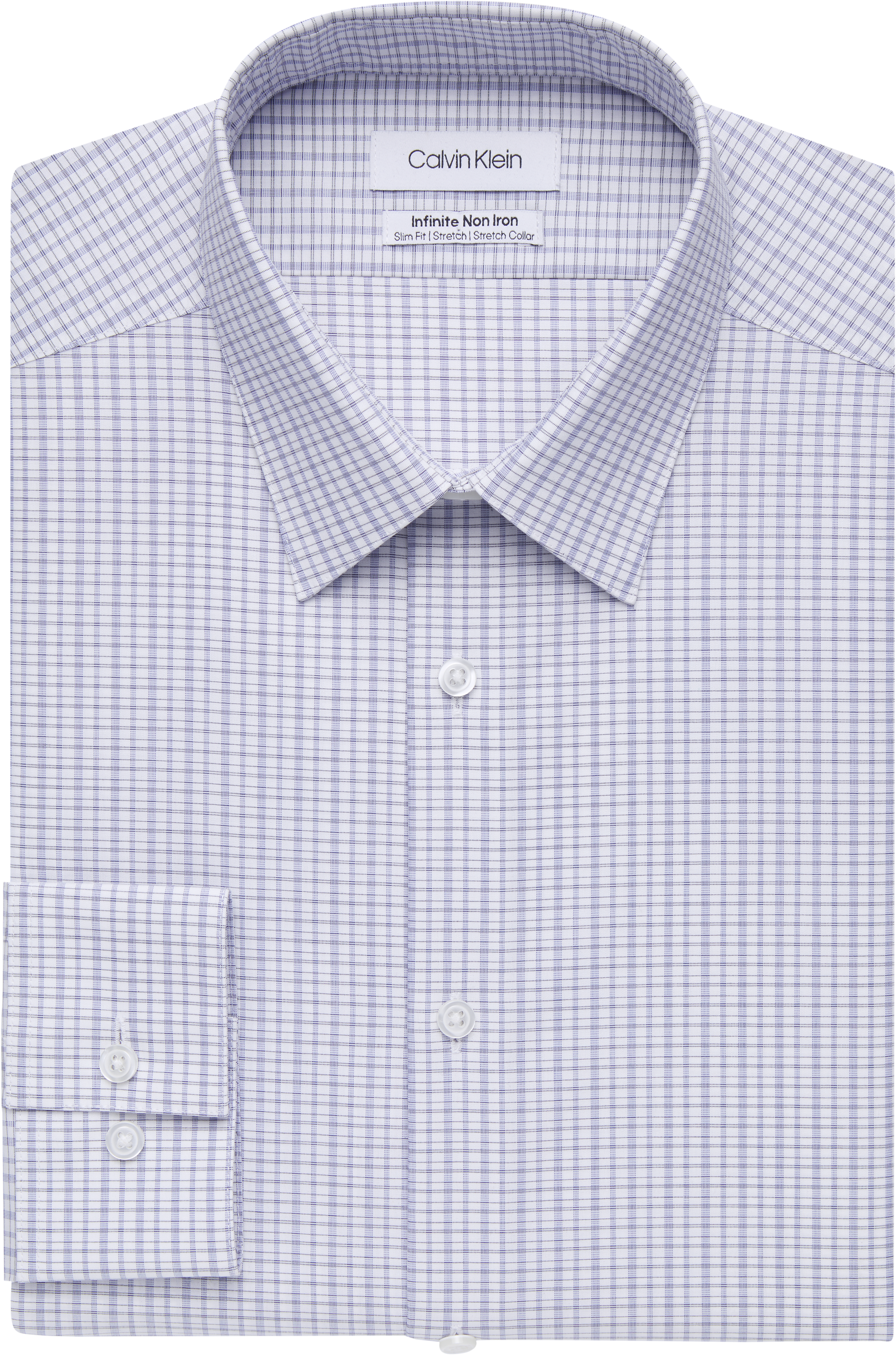 Calvin Klein Infinite Non-Iron Dusty Mauve Check Slim Fit Dress Shirt ...