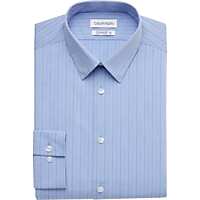 Calvin Klein Sustainable Cadet Blue Grid Slim Fit Dress Shirt Deals