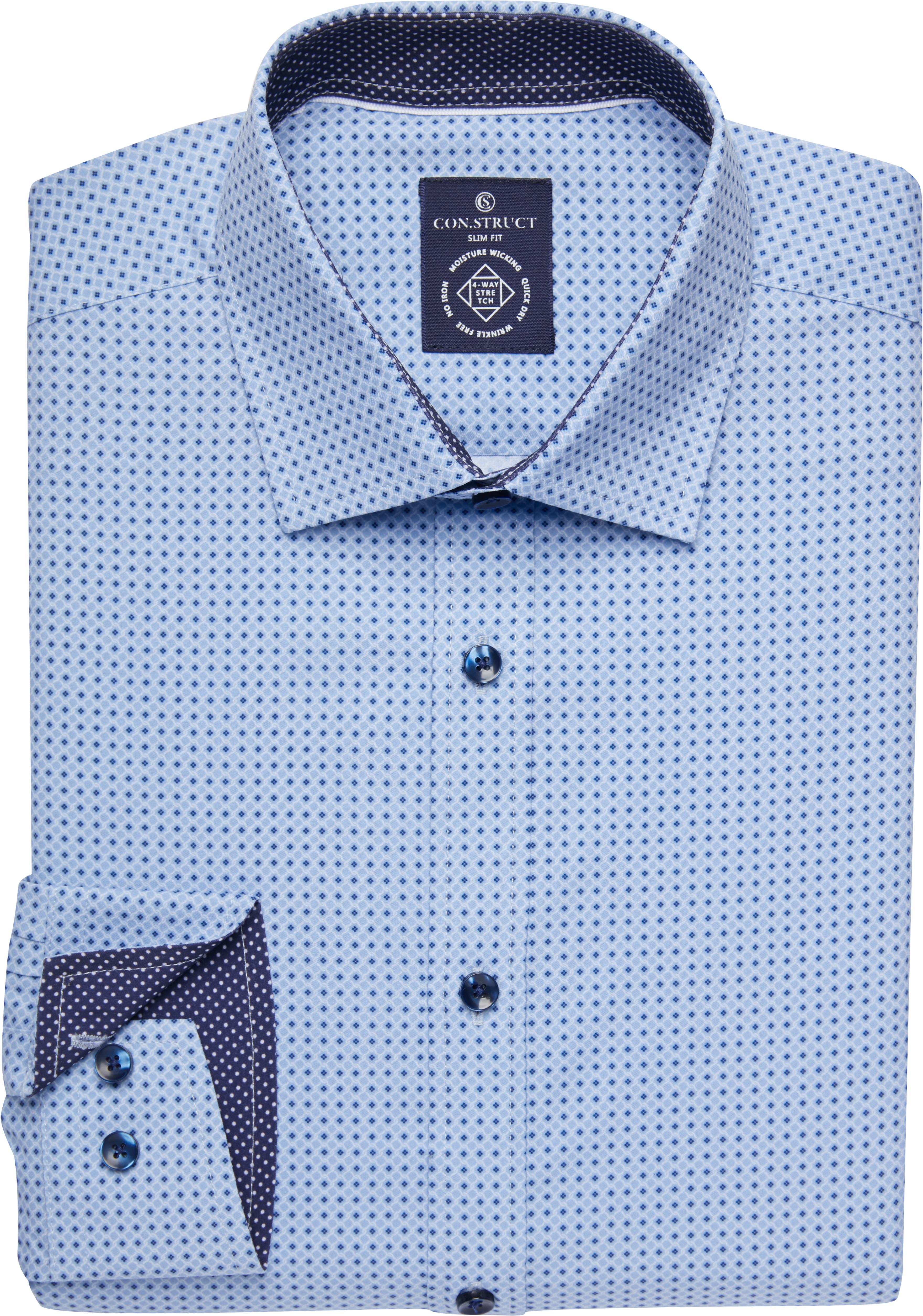 blue and white dress shirt