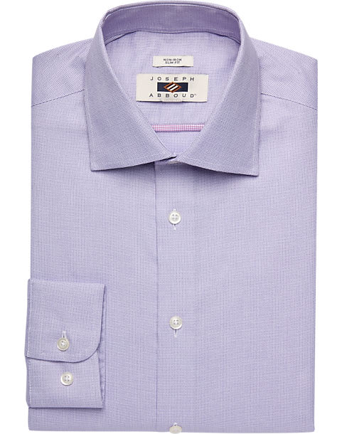 Joseph Abboud Plum Woven Stripe Slim Fit Dress Shirt - Men's Sale | Men ...
