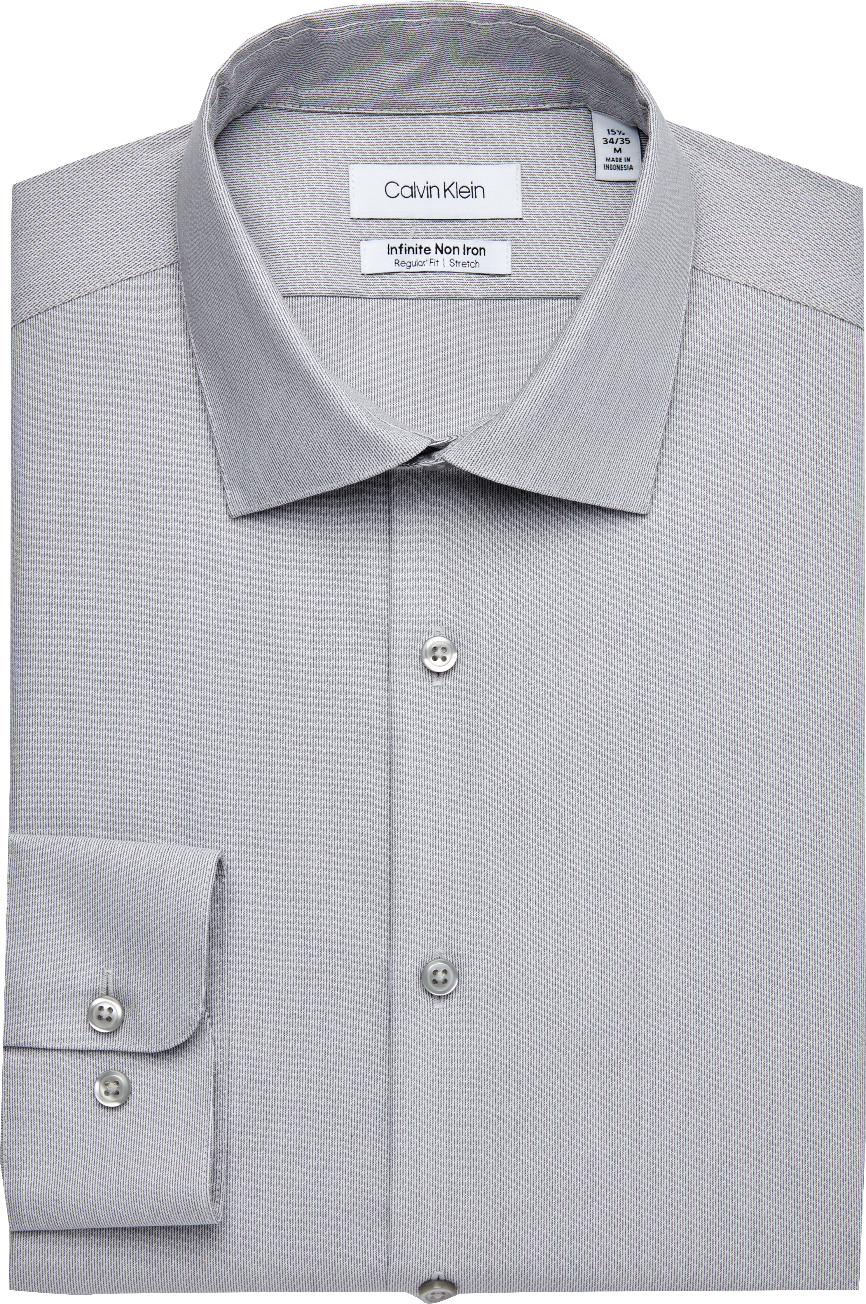 Calvin Klein Infinite Graphite Regular Fit Dress Shirt - Men's Sale ...