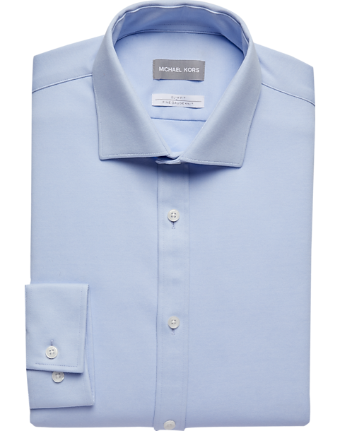 Michael Kors Light Blue Slim Fit Dress Shirt
