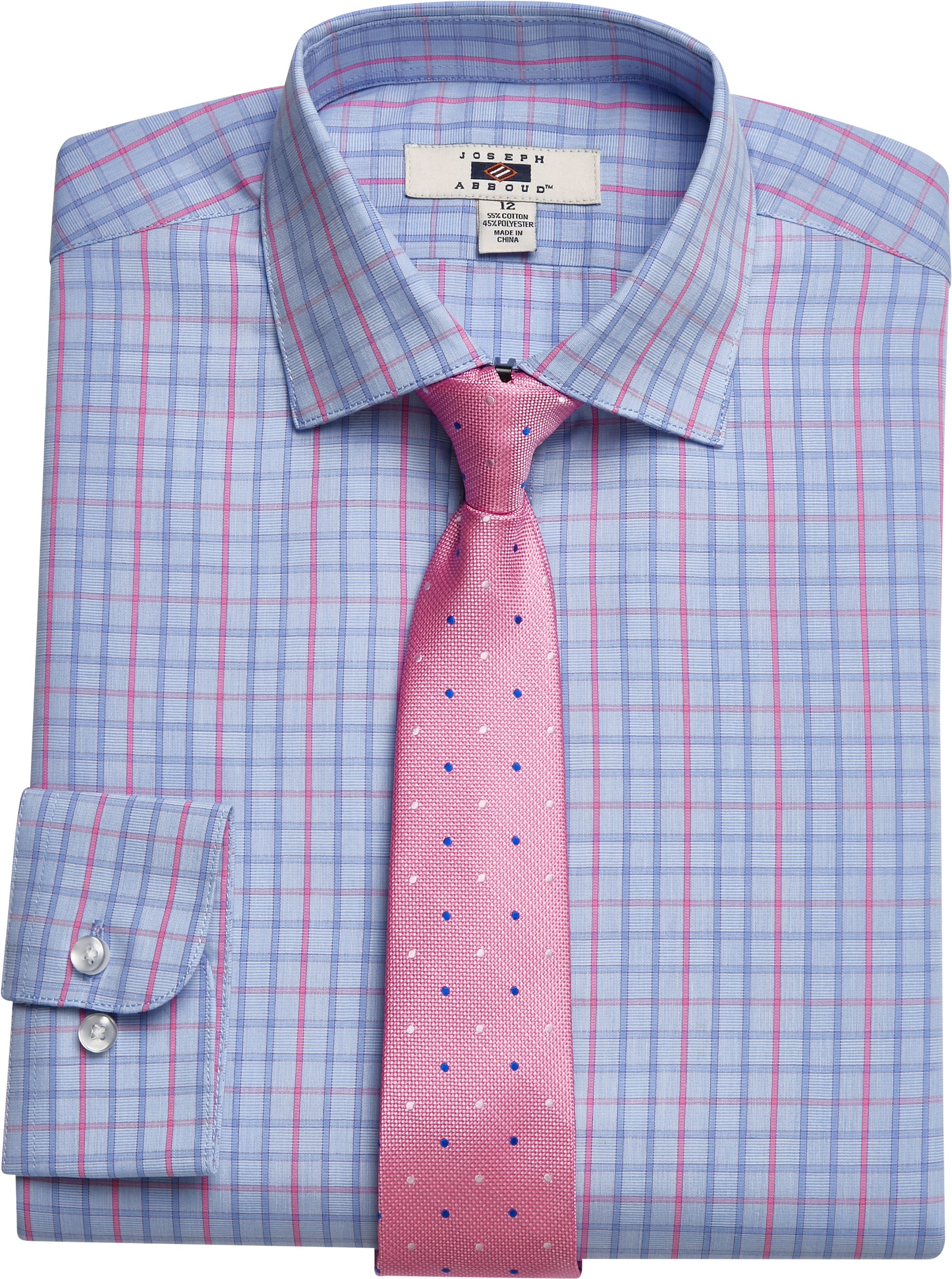 blue dress shirt pink tie