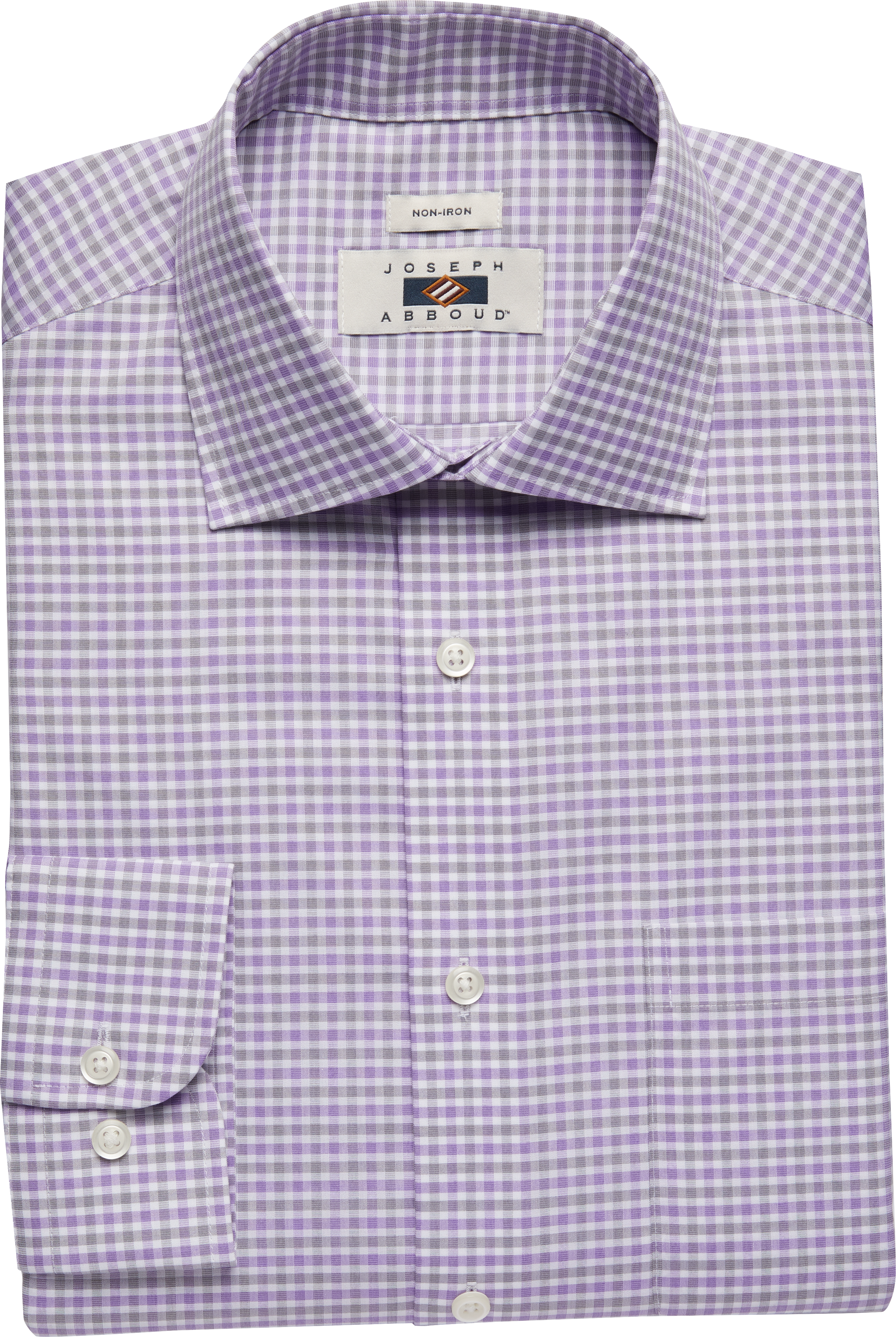 Joseph Abboud Purple Gingham Dress Shirt - Men's Sale | Men's Wearhouse