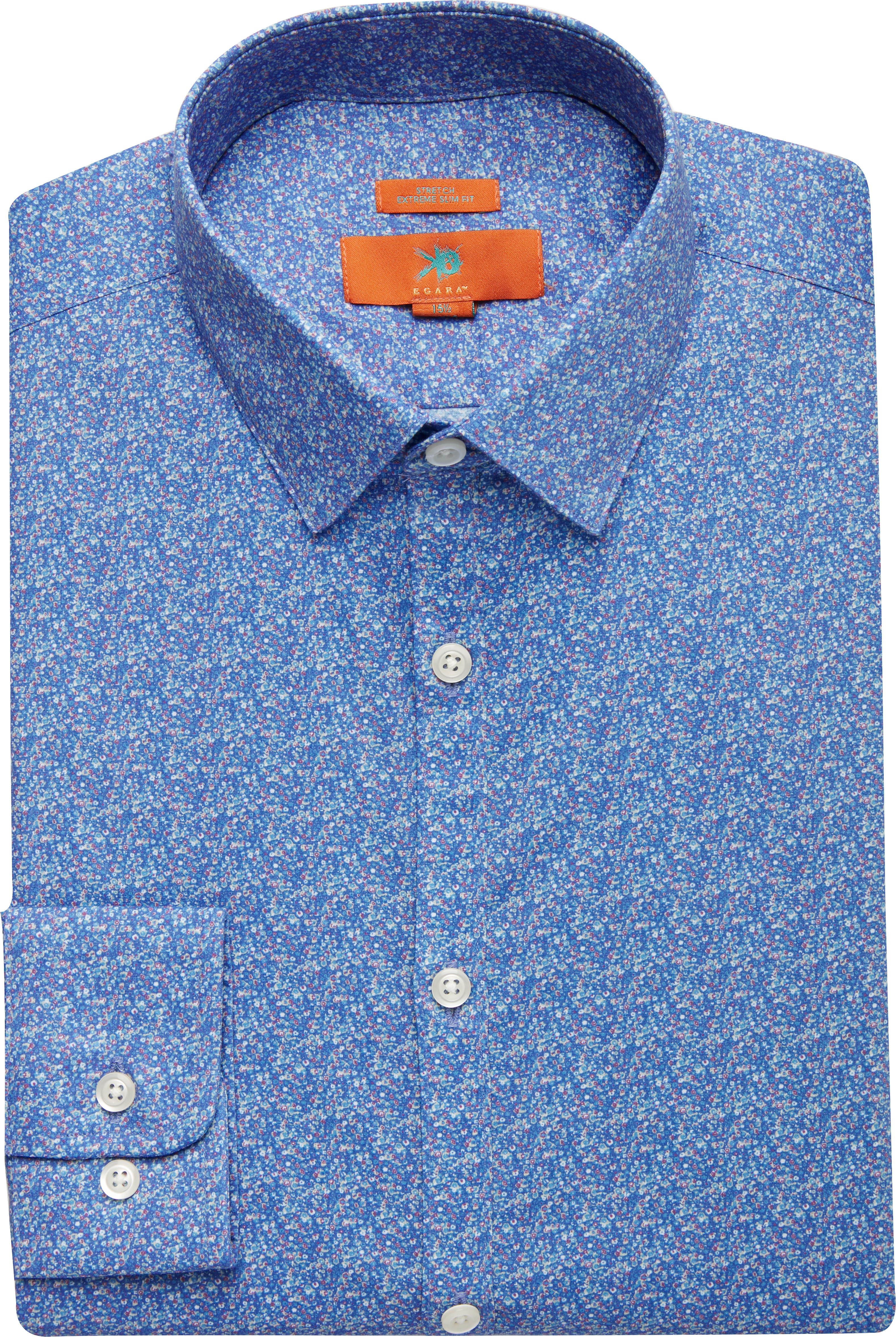 orange slim fit dress shirt