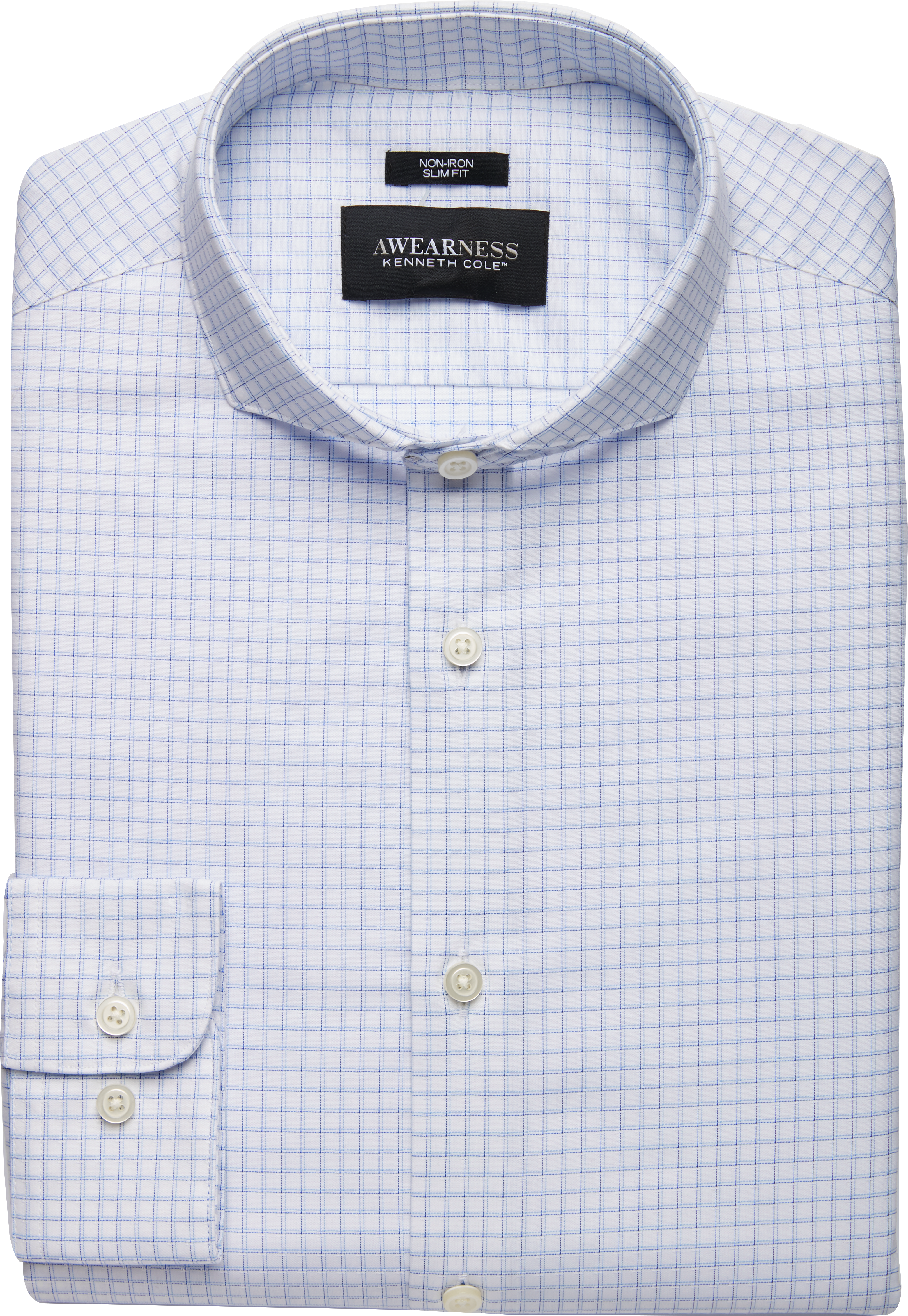 blue check shirt school uniform