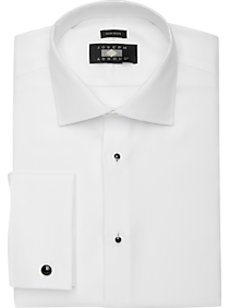 Joseph Abboud Modern Fit French Cuff Tuxedo Formal Shirt, White