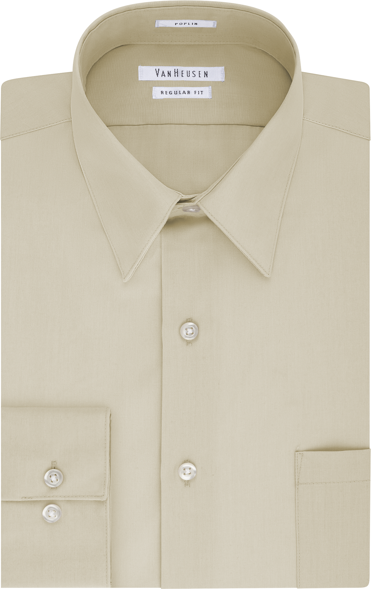 Van Heusen Wrinkle Free Stone Regular Fit Dress Shirt - Men's Shirts ...