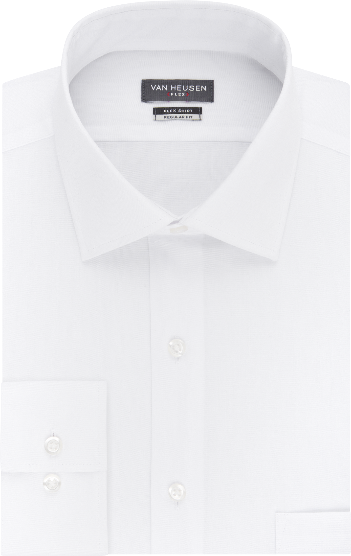 Van Heusen Flex Collar White Regular Fit Dress Shirt - Men's Sale | Men ...