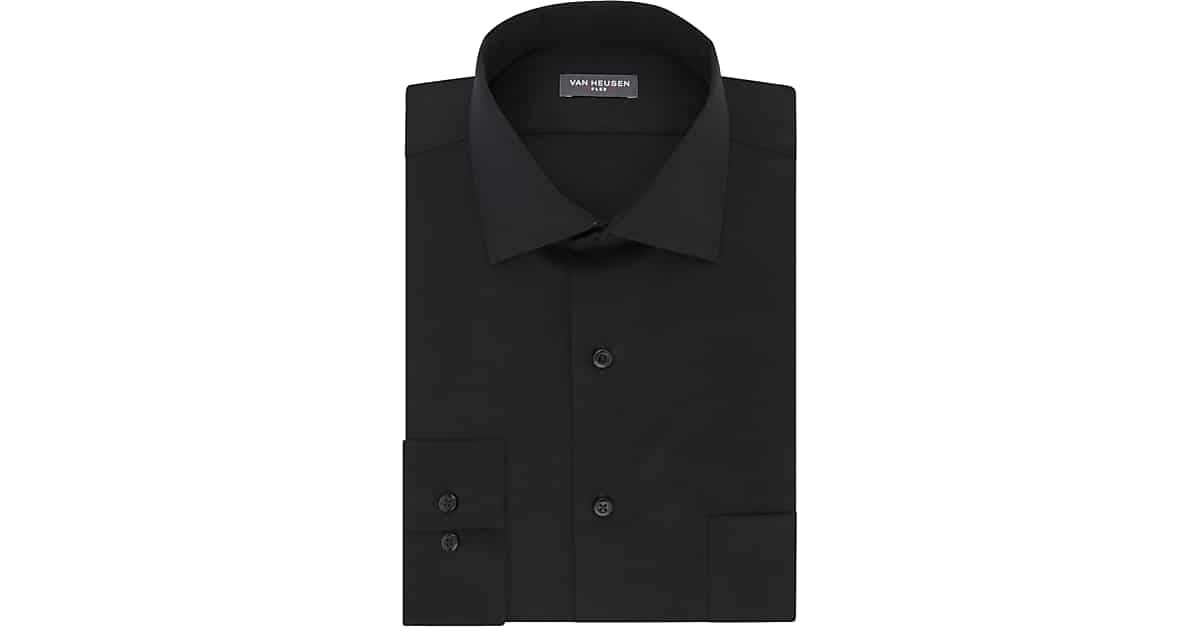 Van Heusen Flex Collar Solid Regular Fit Dress Shirt - Men's Sale | Men ...
