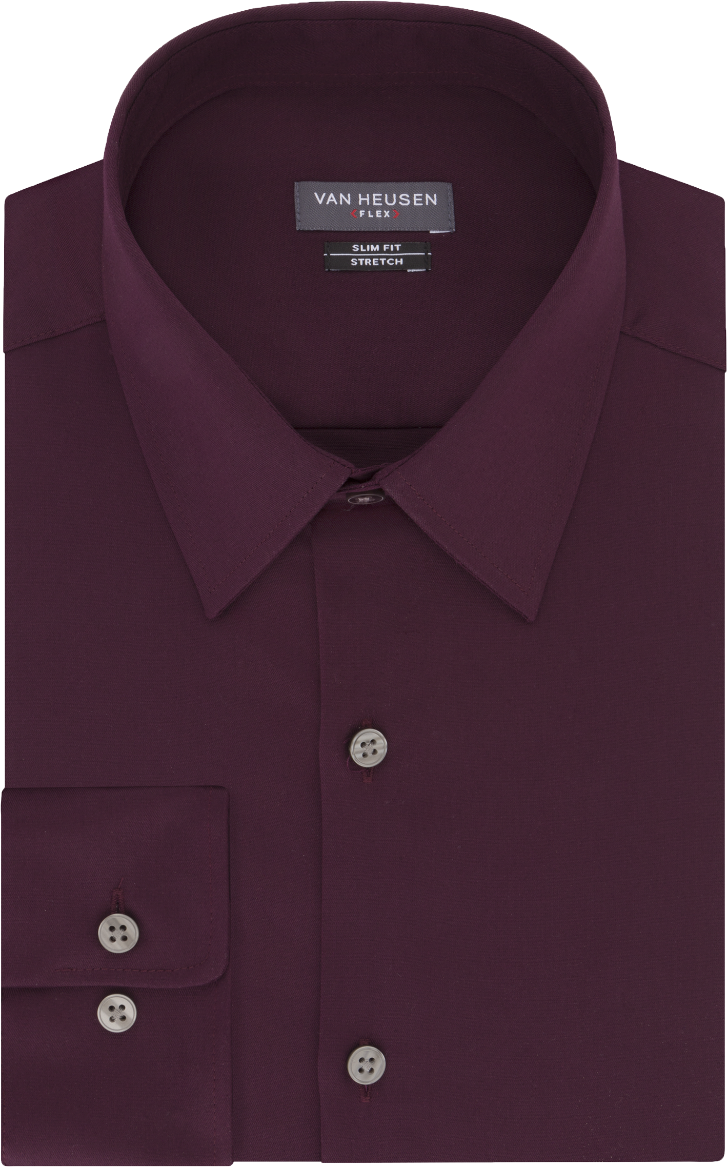 Van Heusen Flex Collar Burgundy Slim 