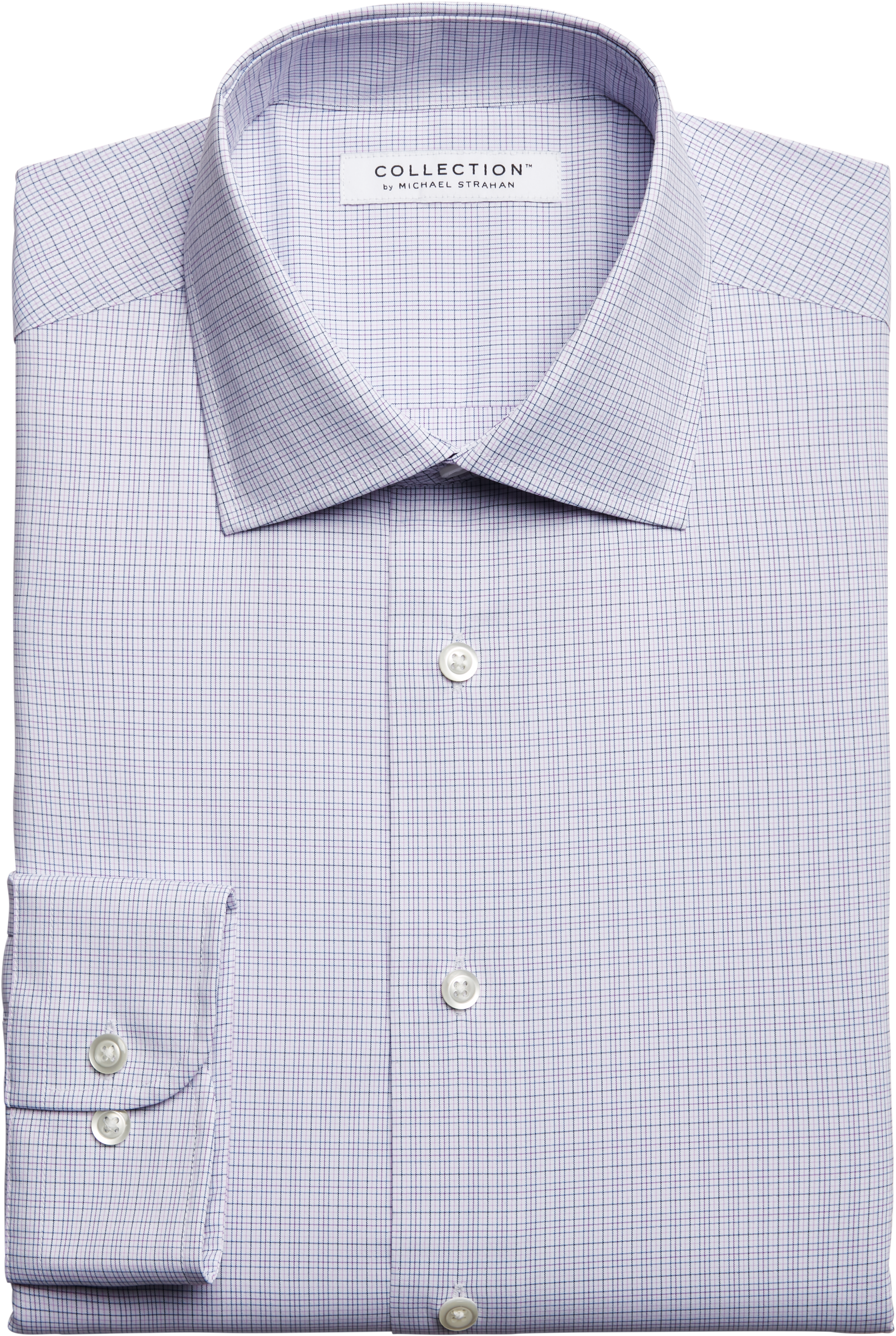 Collection By Michael Strahan Classic Fit Dress Shirt, Blue Grid - Men ...