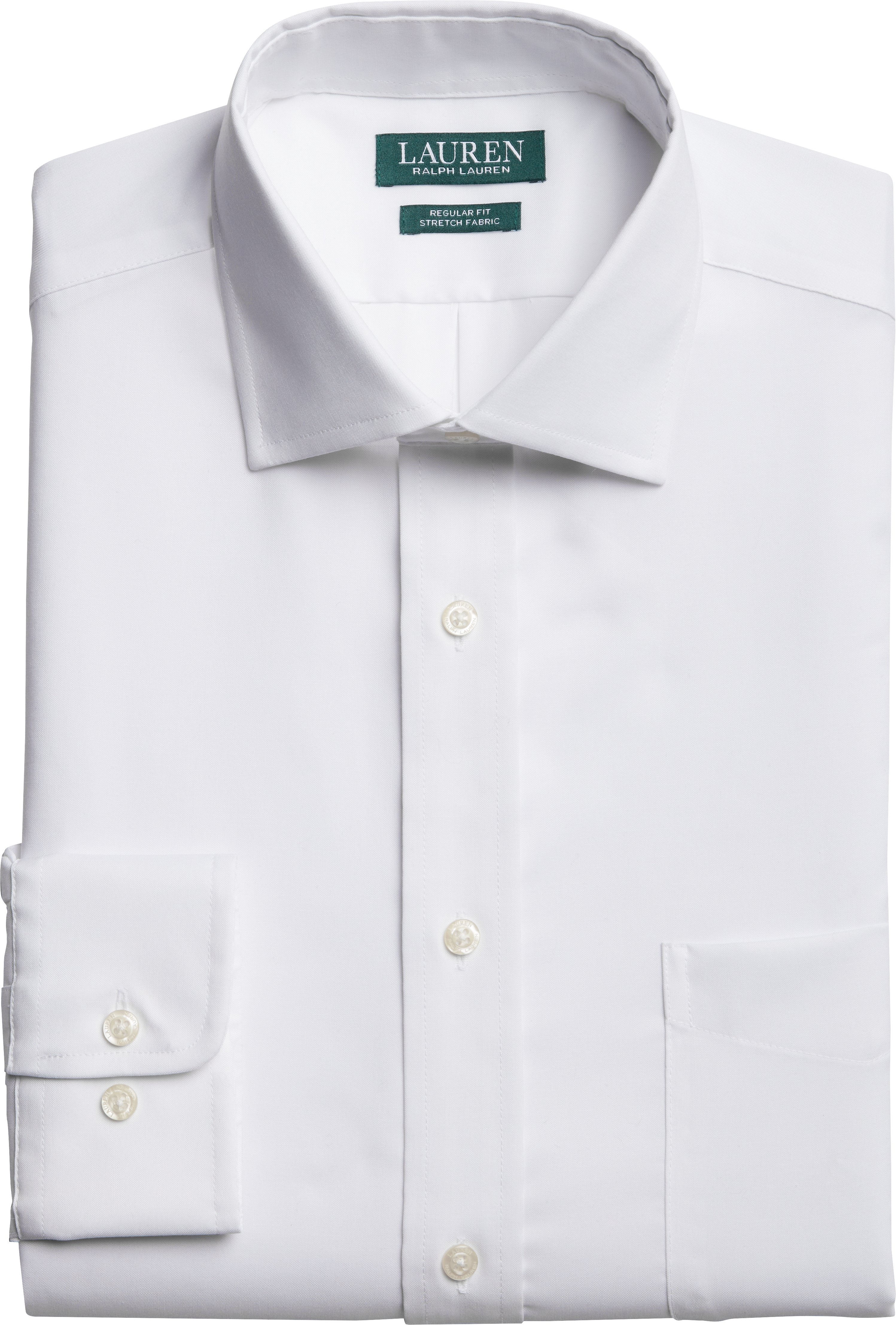 Lauren By Ralph Lauren UltraFlex Regular Fit Non-Iron Dress Shirt, White -  Men's Featured | Men's