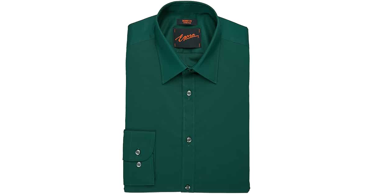 Egara Skinny Fit Dress Shirt, Ponderosa Green Men's Featured Men's
