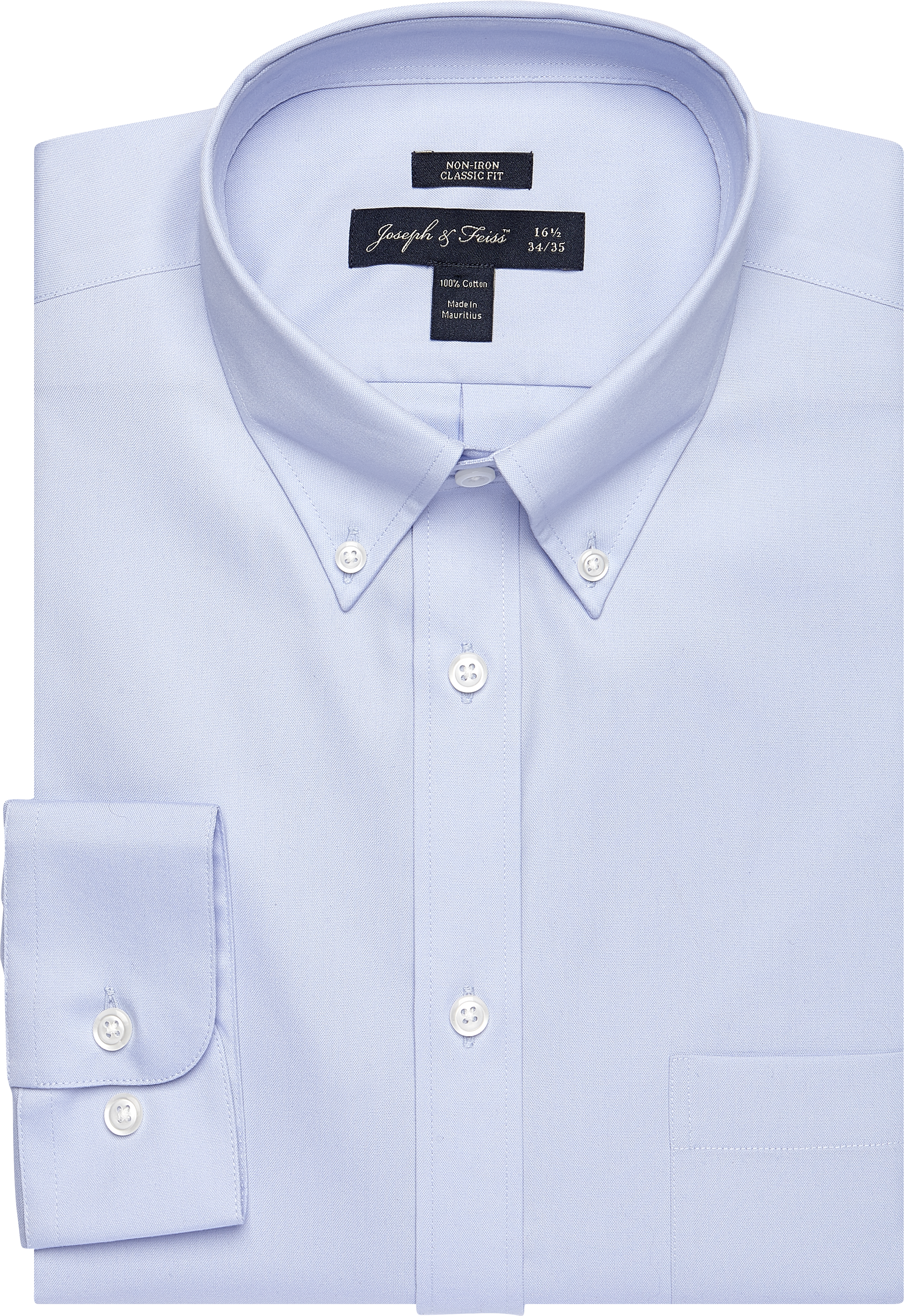 Joseph & Feiss Light Blue Button-Down Classic Fit Dress Shirt - Men's ...