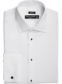 Pronto Uomo Modern Fit French Cuff Tuxedo Formal Shirt, White