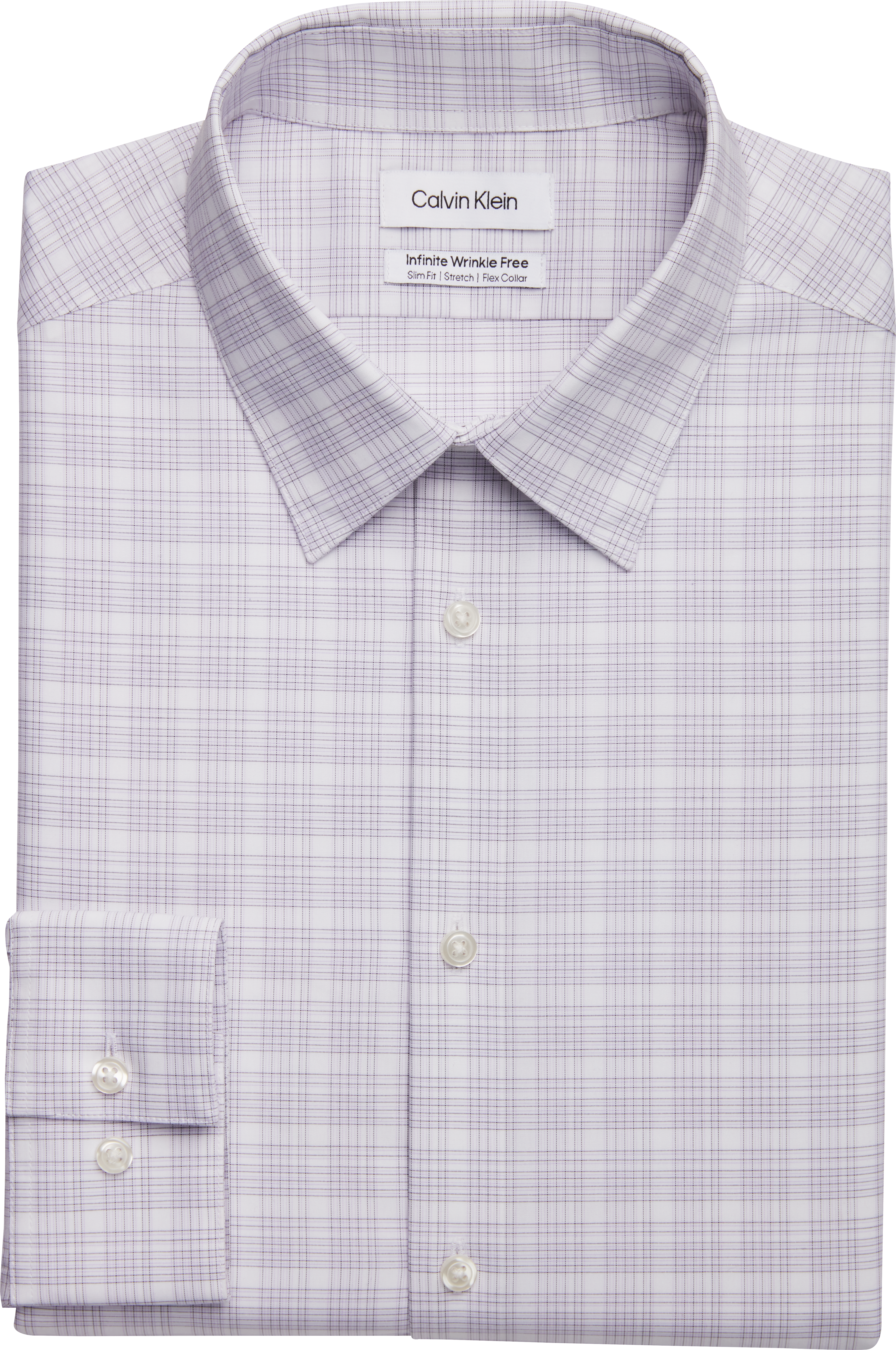 Calvin Klein Infinite Wrinkle Free Slim Fit Stretch Collar Dress Shirt 