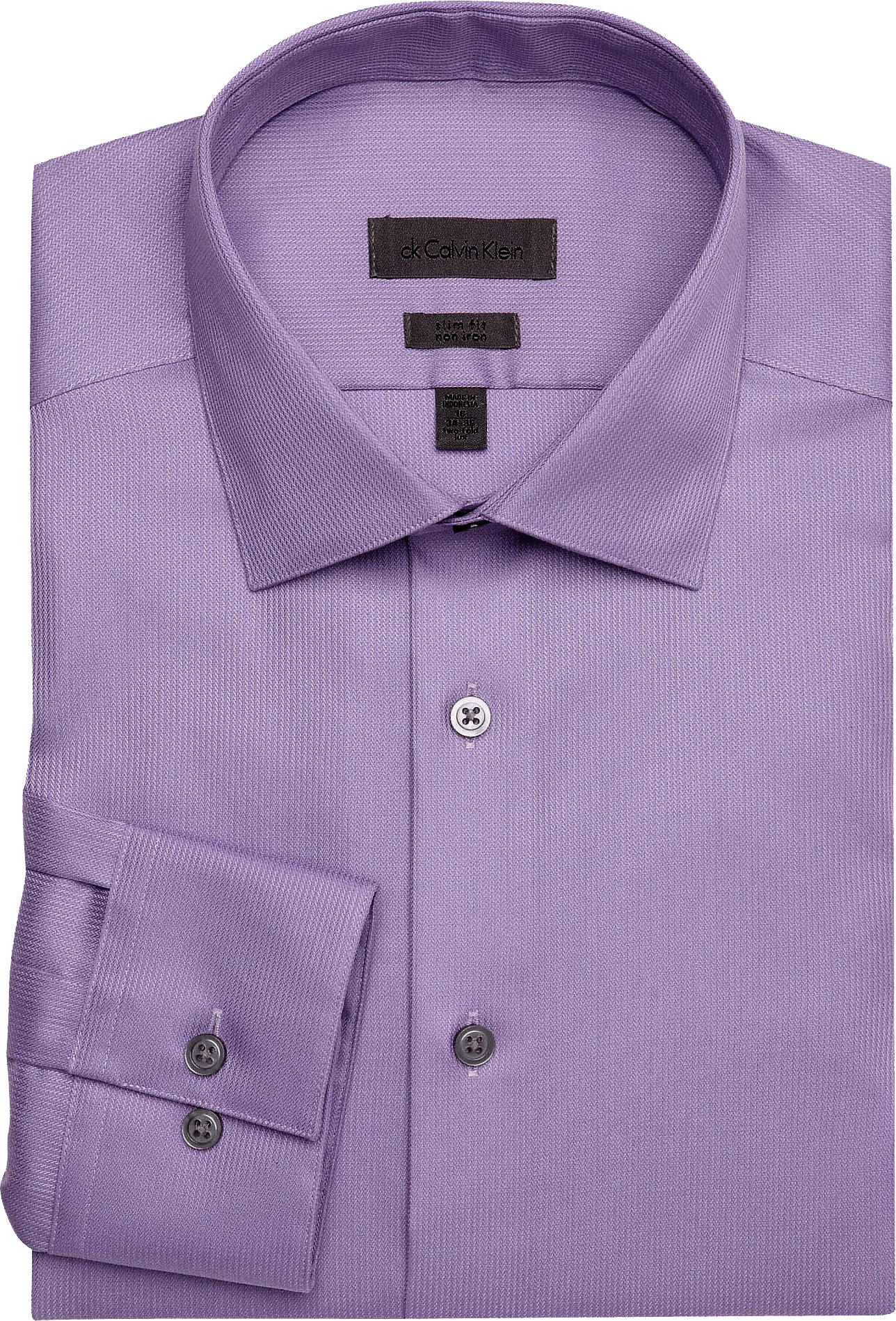 Calvin Klein Lavender Corded Slim Fit Non-Iron Dress Shirt - Men's Sale ...