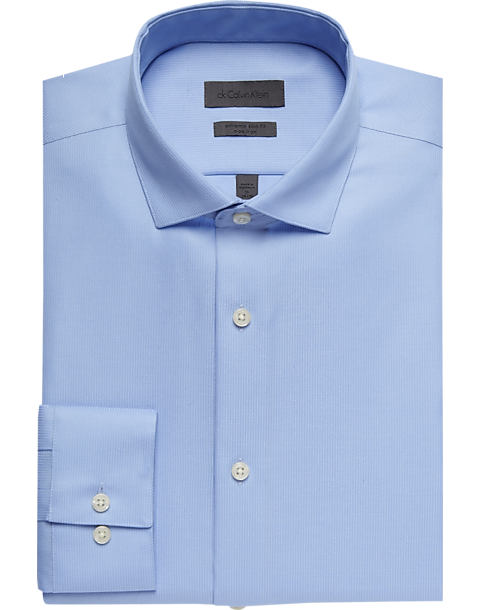 Calvin Klein Light Blue Extreme Slim Fit Dress Shirt - Men's Sale | Men ...