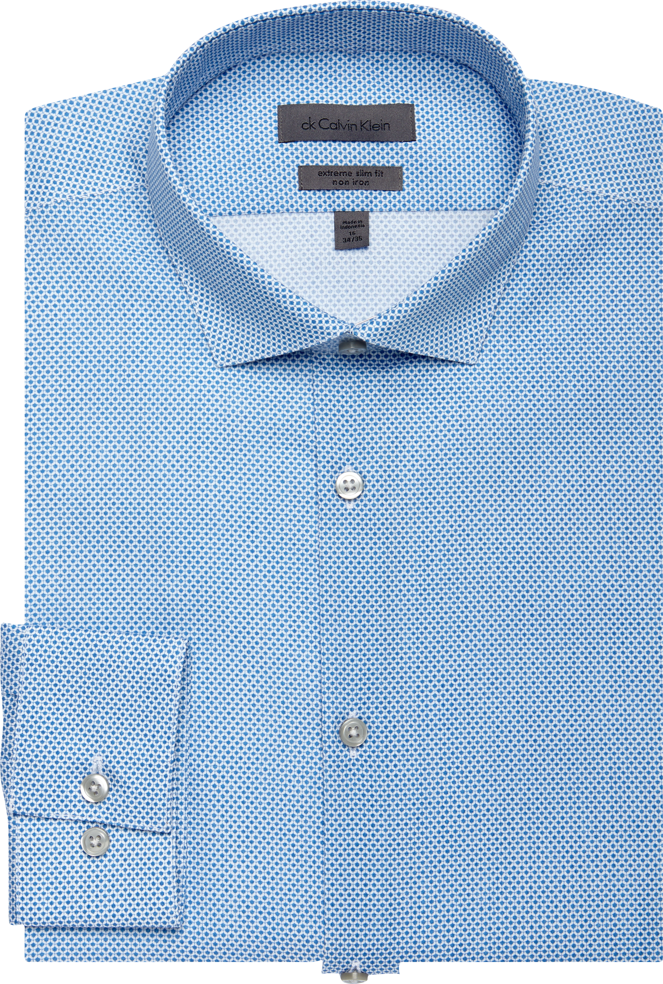 Calvin Klein Blue Extreme Slim Fit Dress Shirt - Men's Shirts | Men's