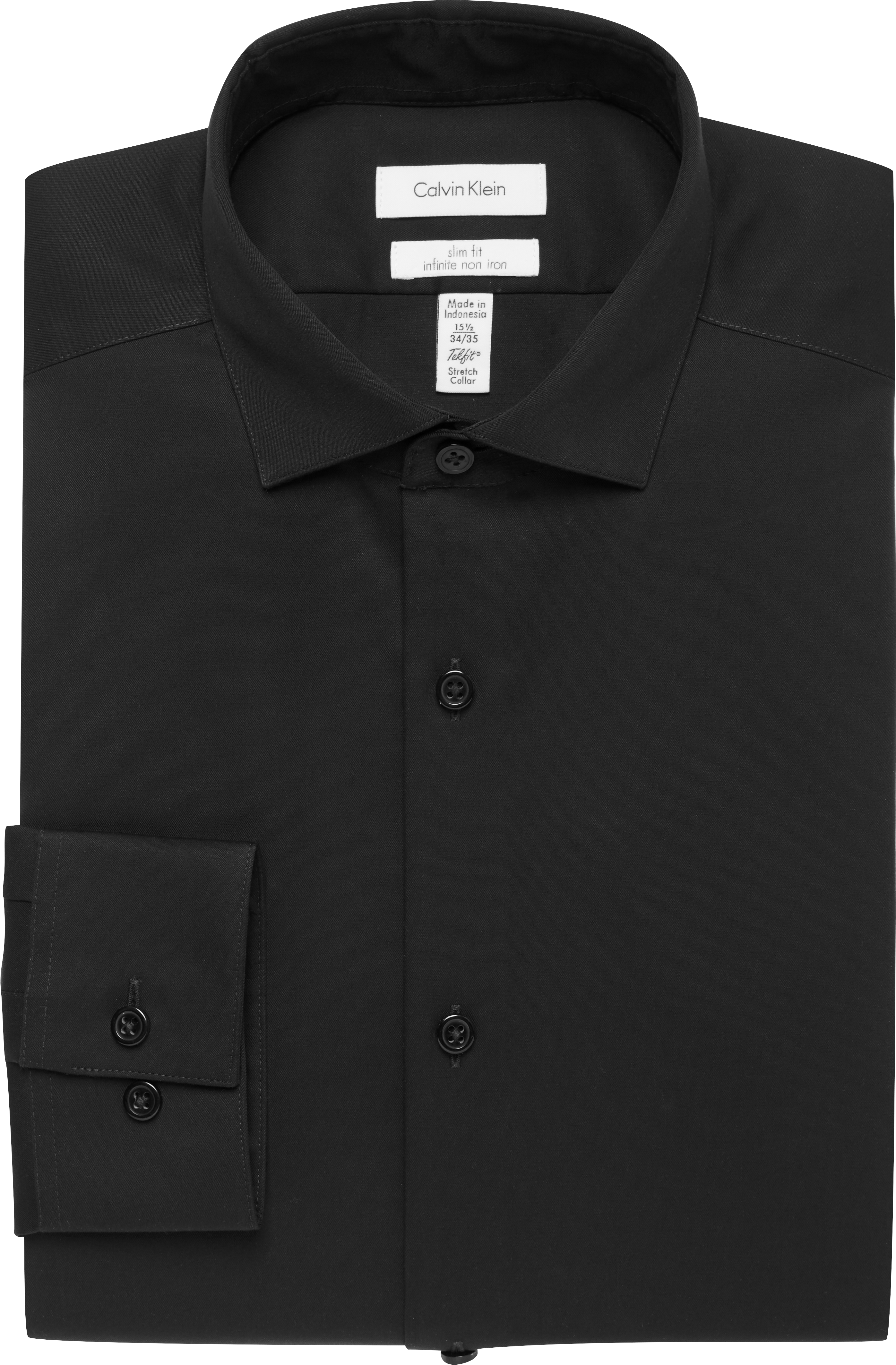 black slim fit dress shirt