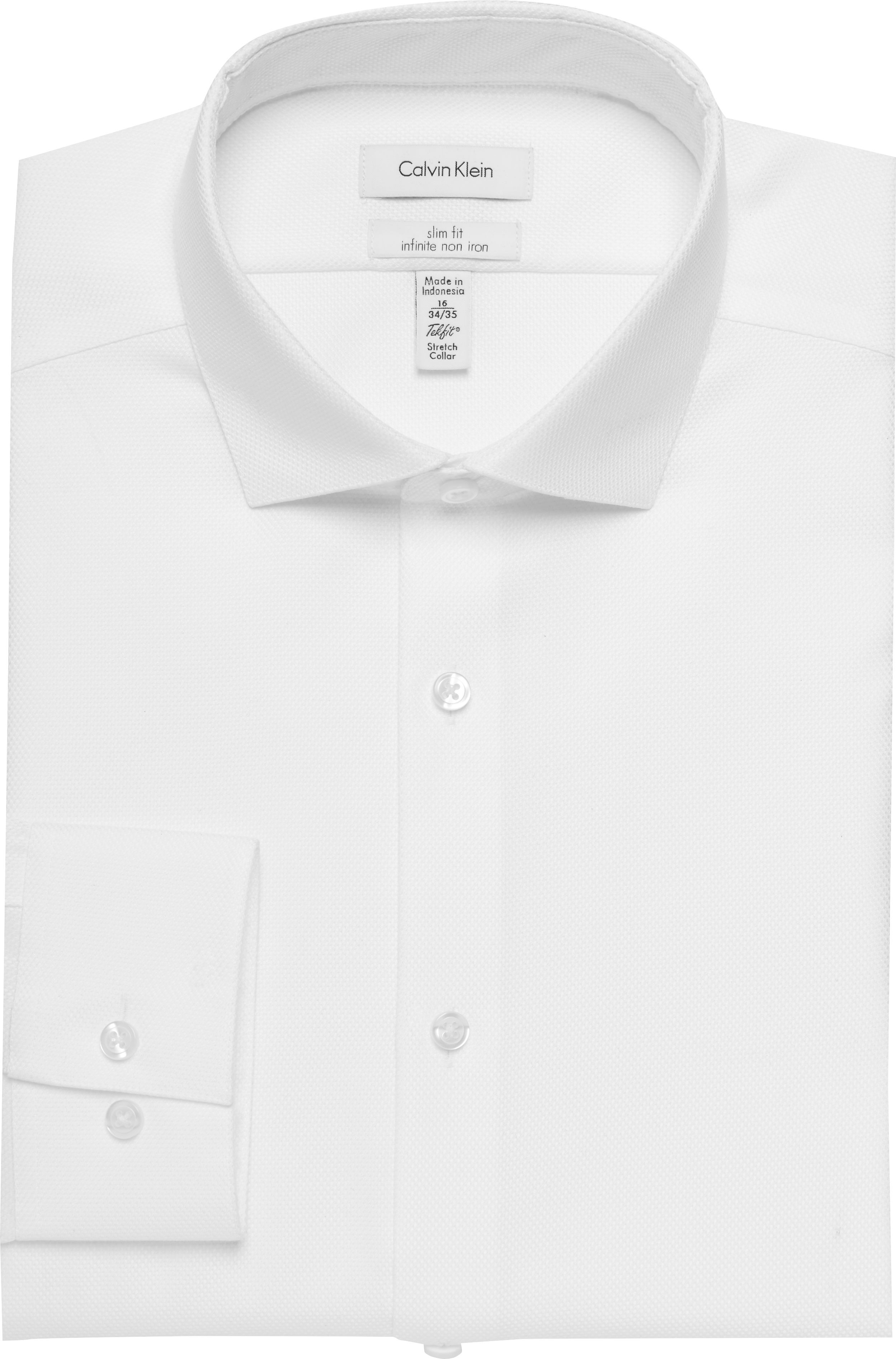 Calvin Klein Slim Fit Dress Shirt, White - Men's Sale | Men's Wearhouse